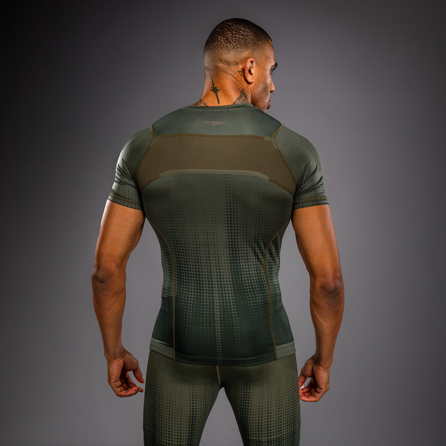 Venum Stealth Rashguards met korte mouwen – Kaki/Legergroen