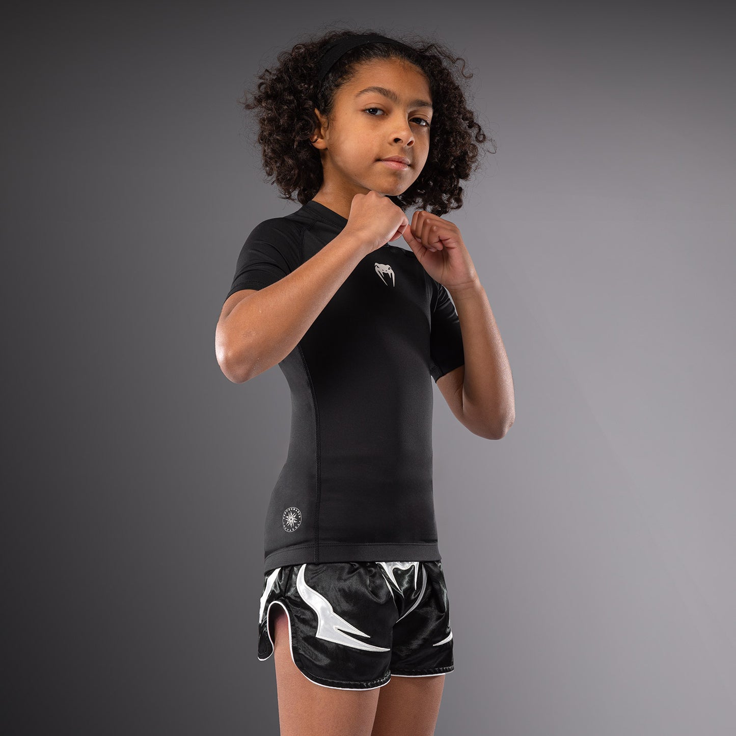 Venum Contender voor Kinderen Rashguards Korte Mouwen - Zwart