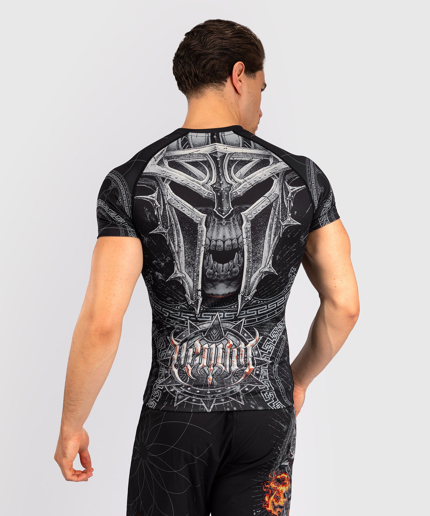 Venum Gladiator 5.0 Heren Korte Mouw Rashguard - Zwart/Zilver