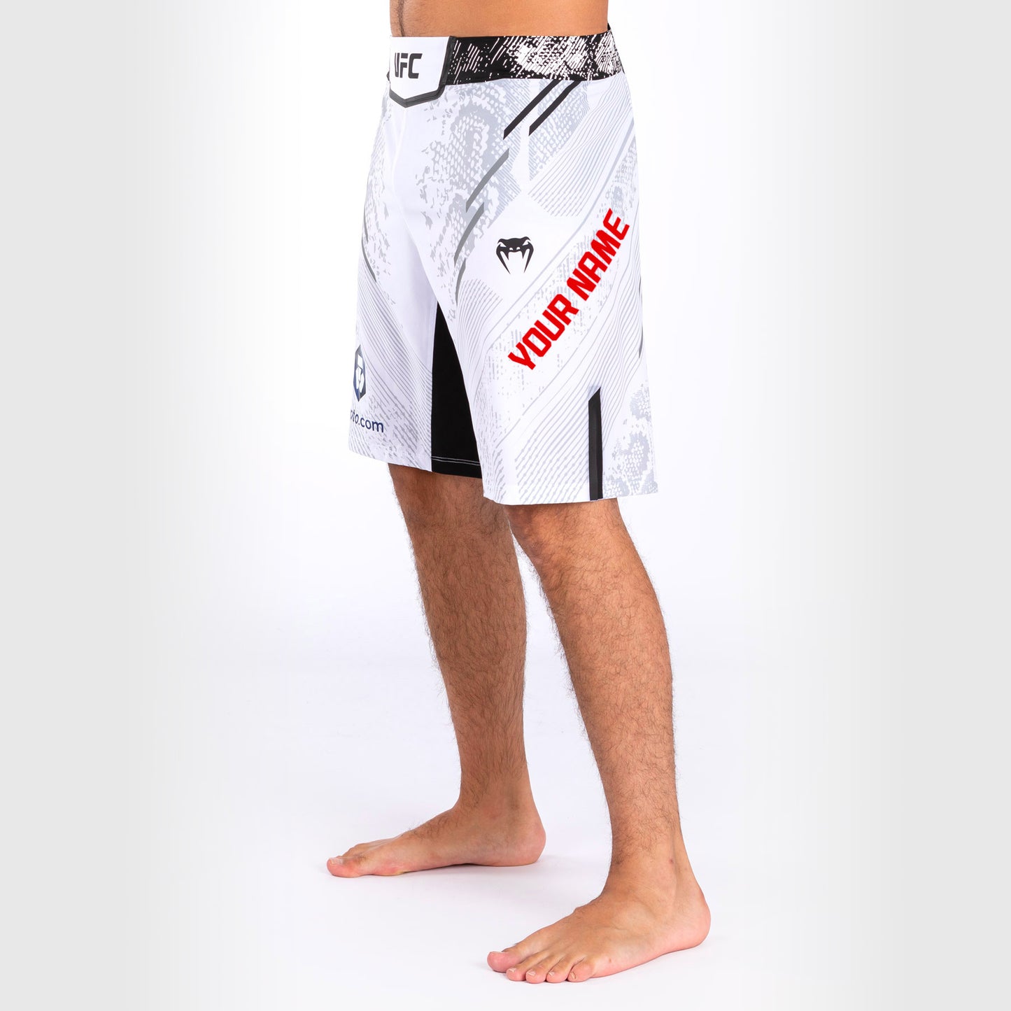 UFC Adrenaline by Venum Gepersonaliseerd Authentic Fight Night Heren Kort Gevecht - Lange Pasvorm - Wit
