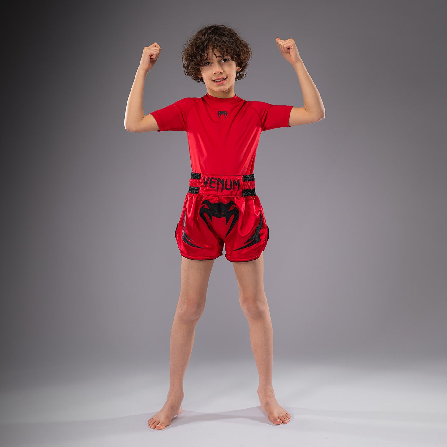 Venum Inferno Thai Shorts voor Kinderen  - Cherry Red