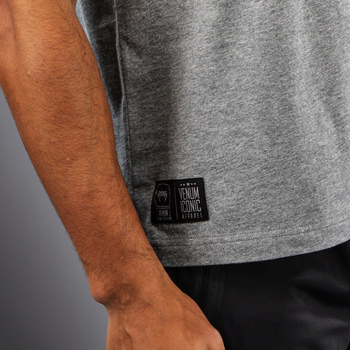 Venum Fight Icon Katoenen T-shirt - Licht Gemêleerd Grijs