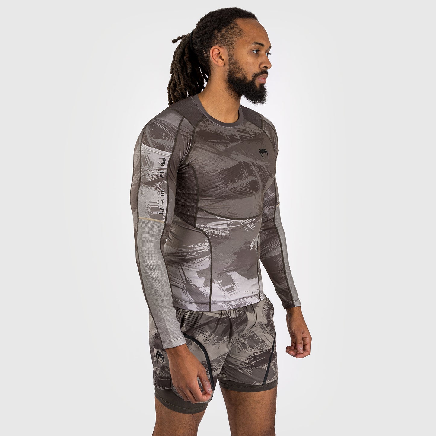 Venum Electron 3.0 Rashguard lange mouw - Zand