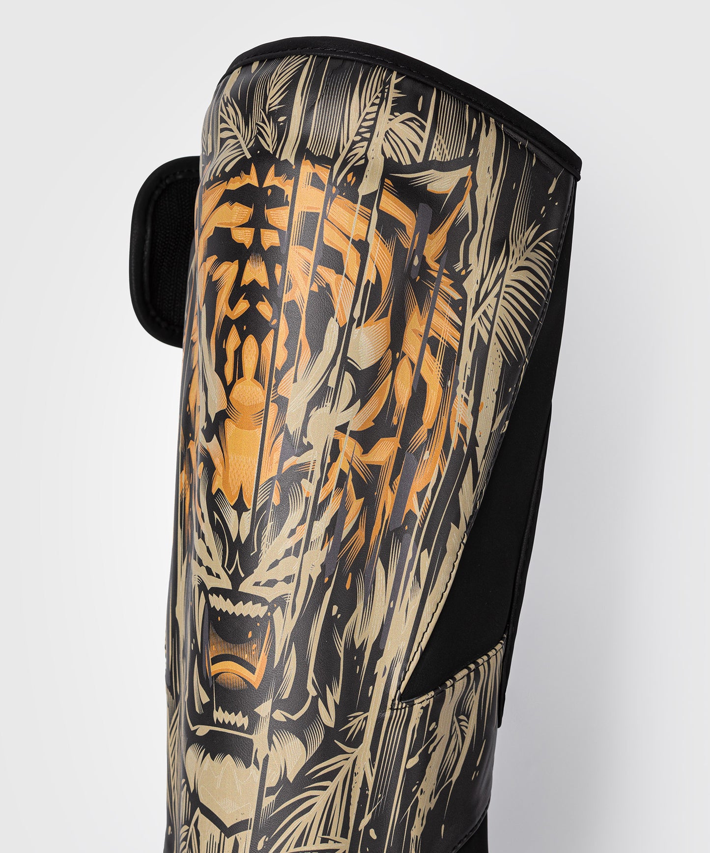 Venum Tiger Schenenschermers - Zwart / Neon Oranje