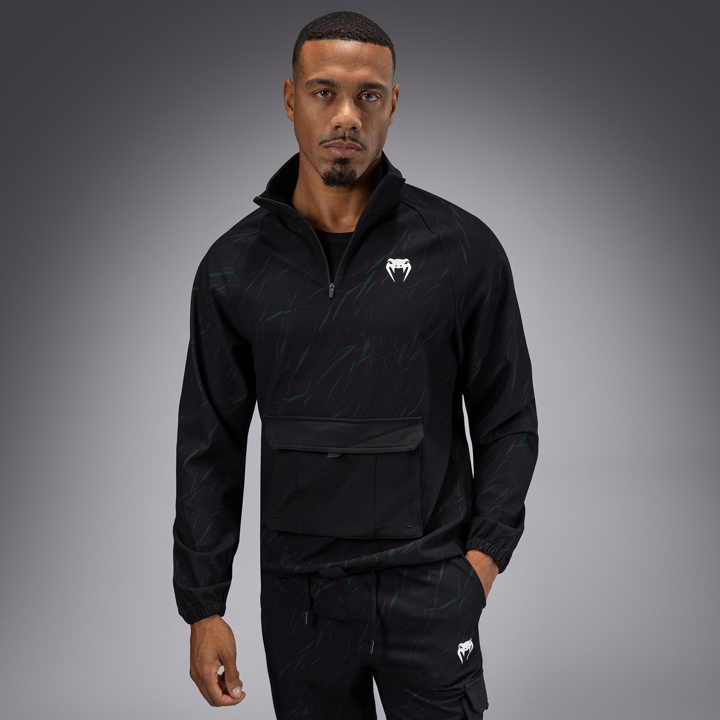 Venum Trooper Heren Trainingsjack - Zwart/Forest Green