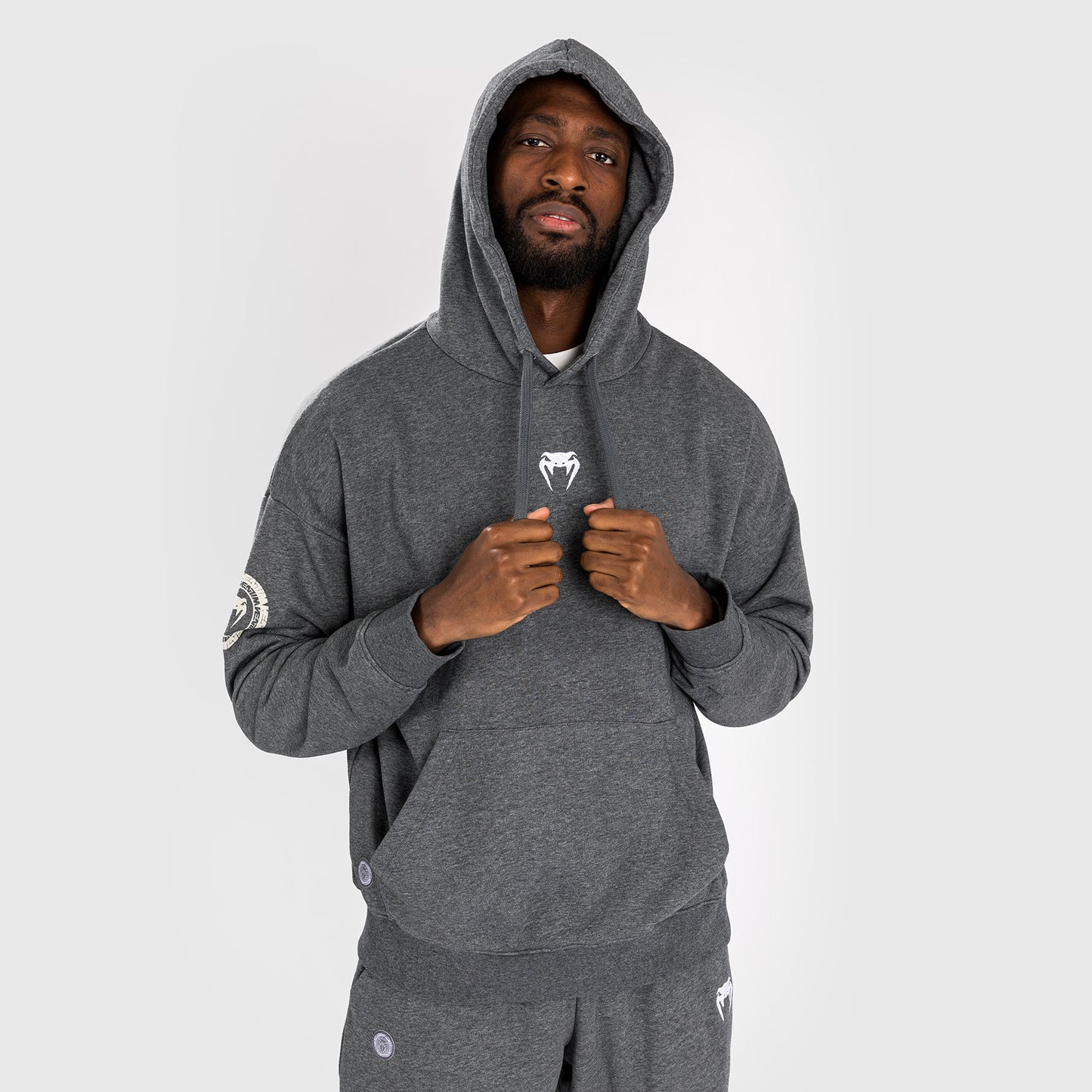 Venum Vortex XL Lite Heren Hoodie - Donker Heather Grijs