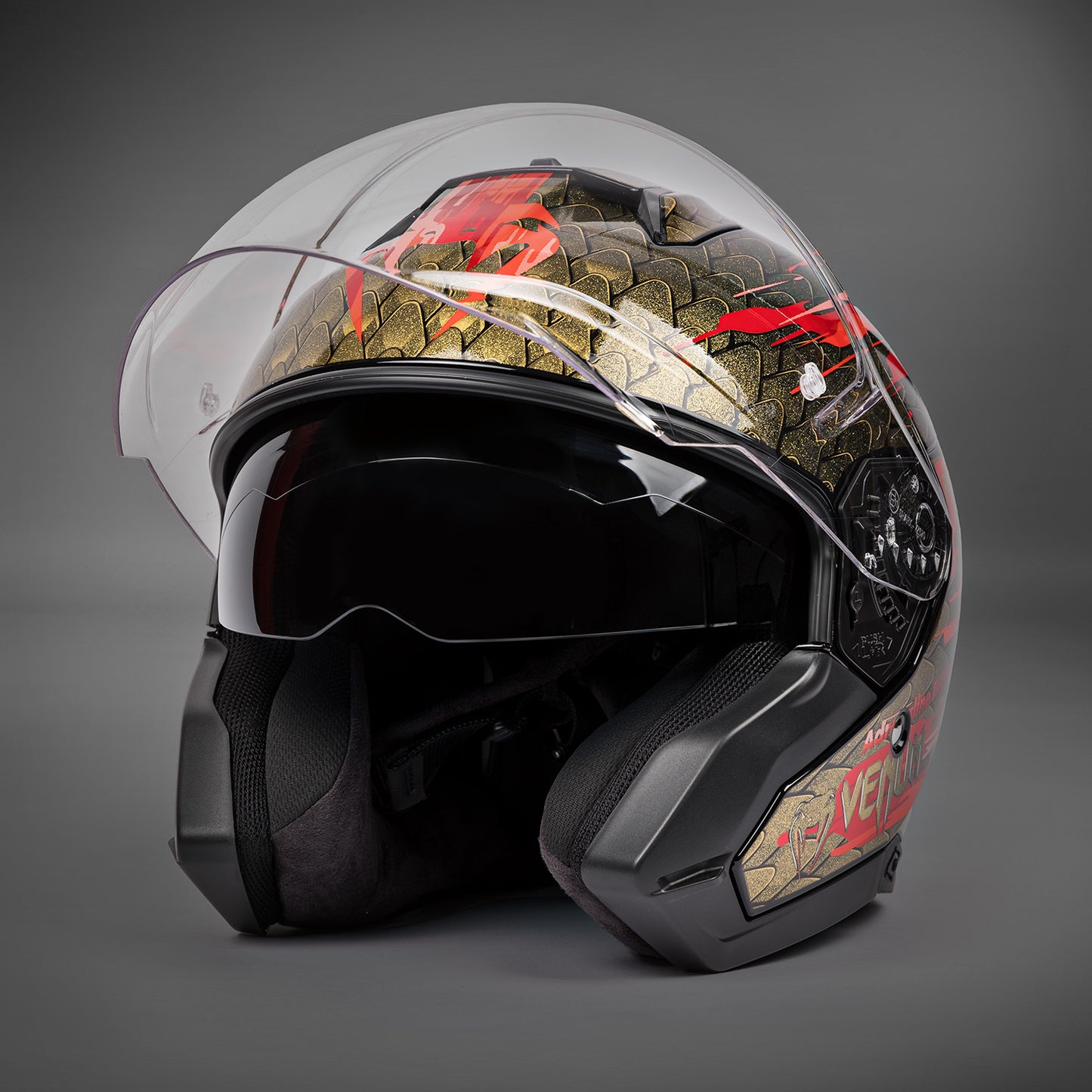 Venum x Shark SKWAL i3 JET Motorhelm - Rood/Goud