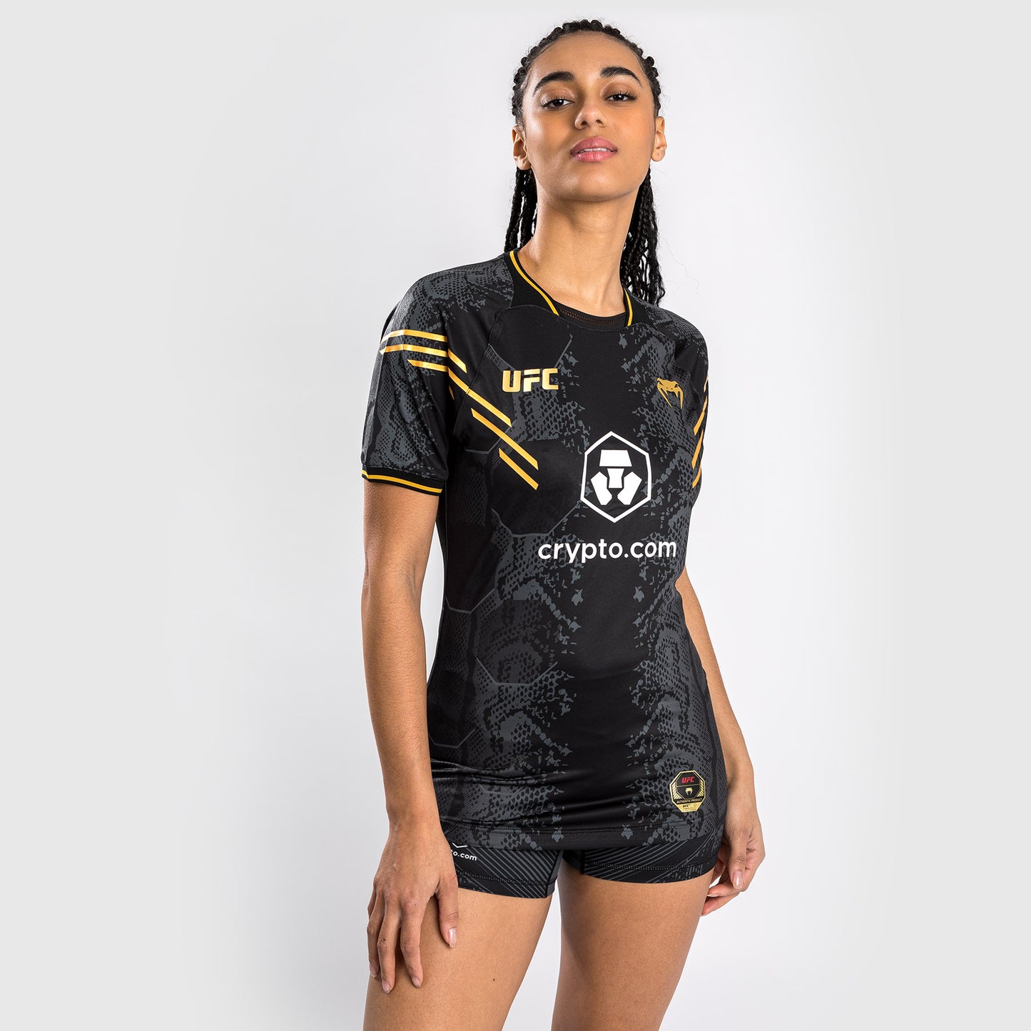 UFC Adrenaline by Venum Gepersonaliseerde Authentic Fight Night Vrouwen Walkout Jersey - Kampioen