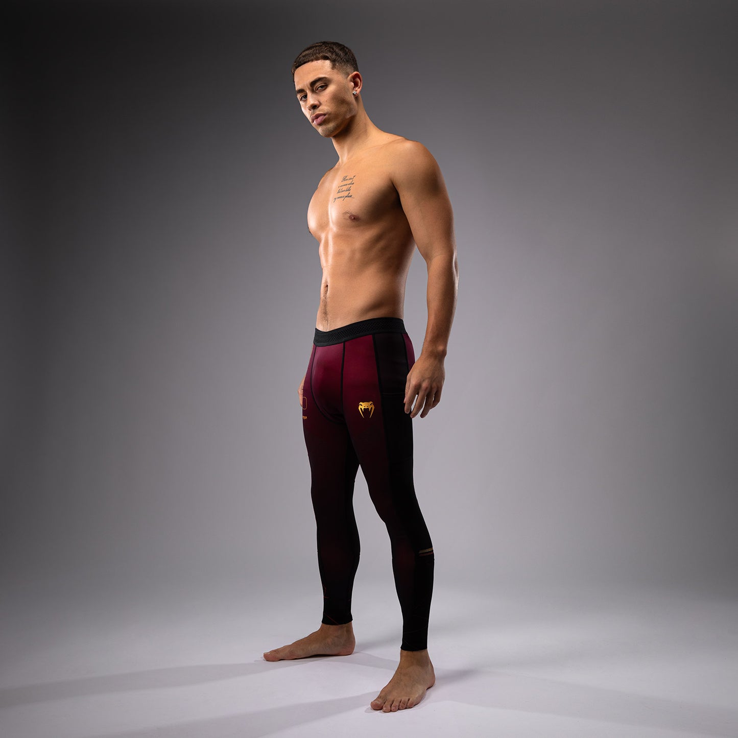 Venum Tactical XT Spats - Zwart / Bourgondië / Goud