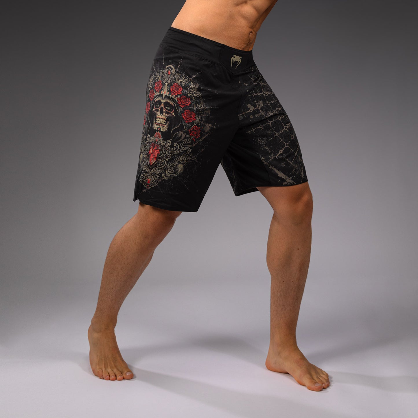 Venum Santa Muerte 5.0 Herenshorts voor Vechtsporten - Diep Zwart/Goud