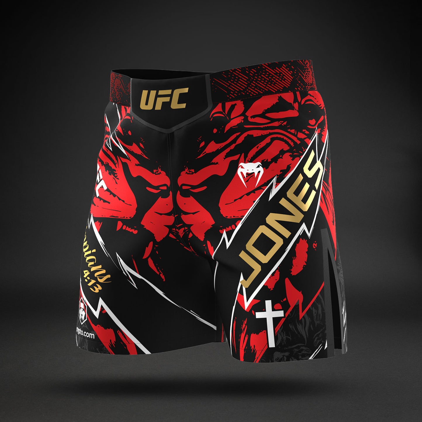 UFC Unrivaled by Venum Jon Jones Mannen Short Fit Fight Short - Rood