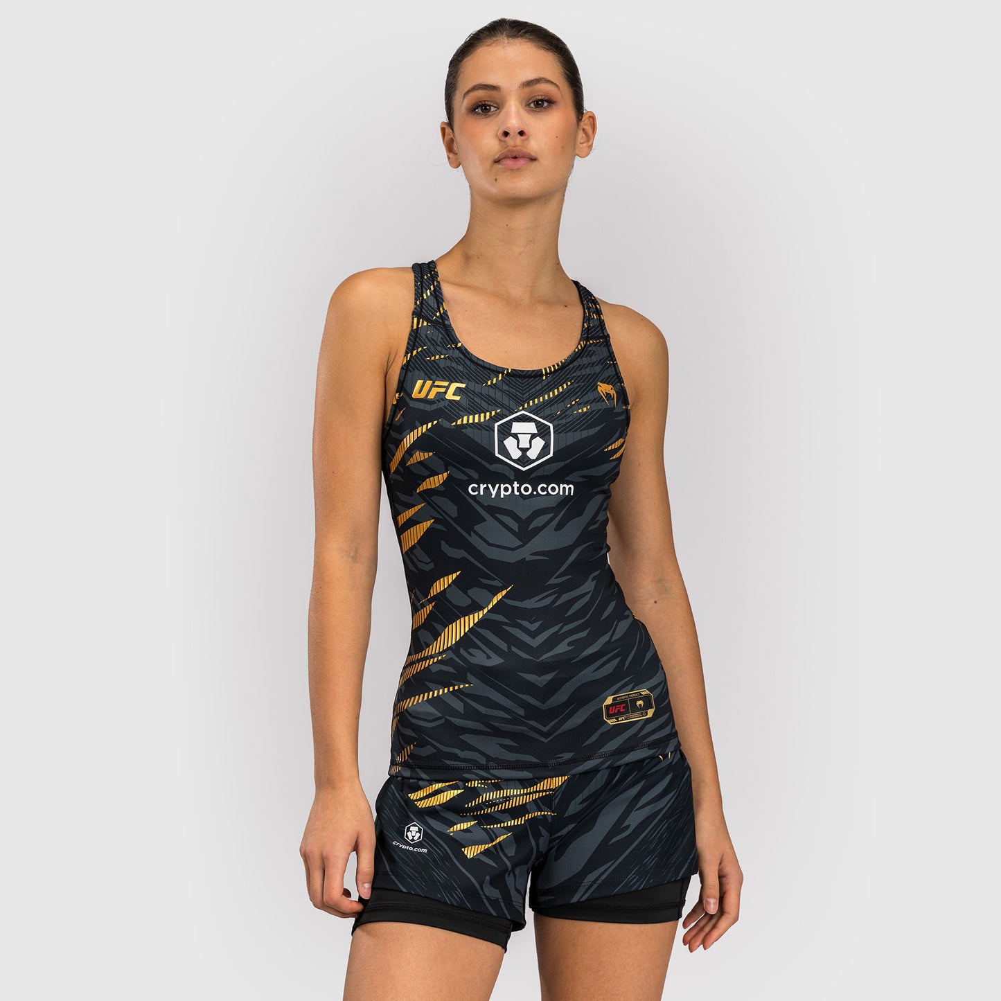 UFC Fusion by Venum Authentic Fight Night Strakke Top met Geïntegreerde BH voor Dames - Champion