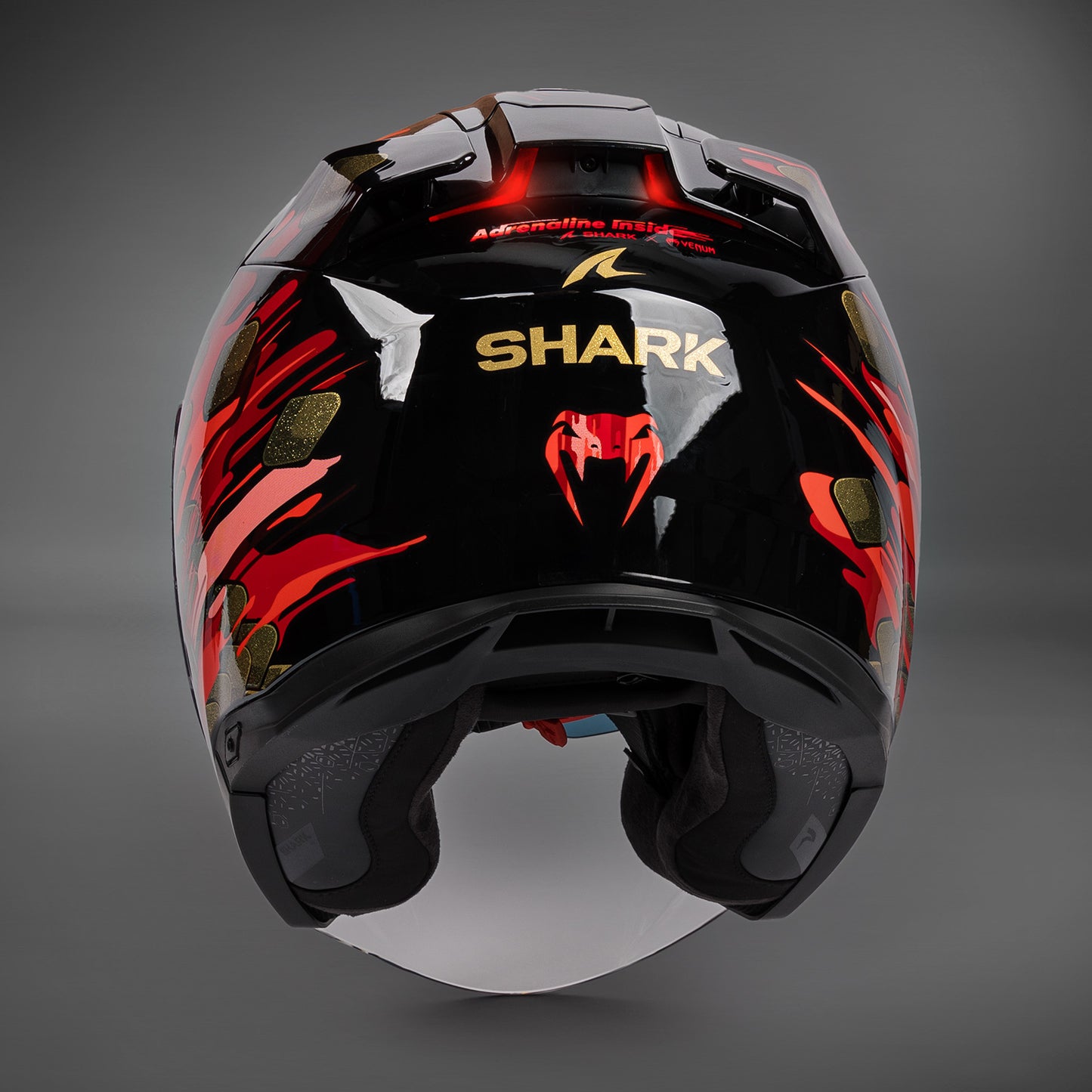 Venum x Shark SKWAL i3 JET Motorhelm - Rood/Goud