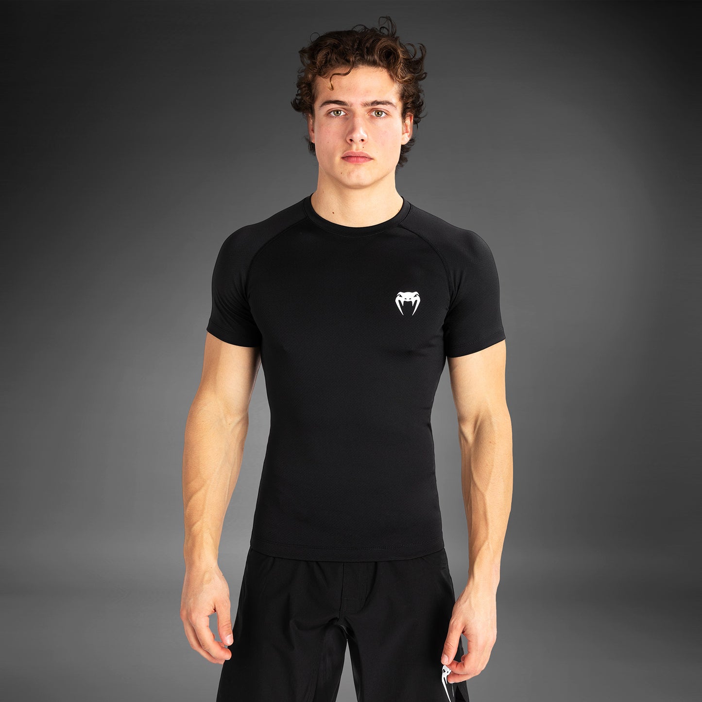 Venum Contender Heren Rashguard met korte mouwen - Zwart/Wit