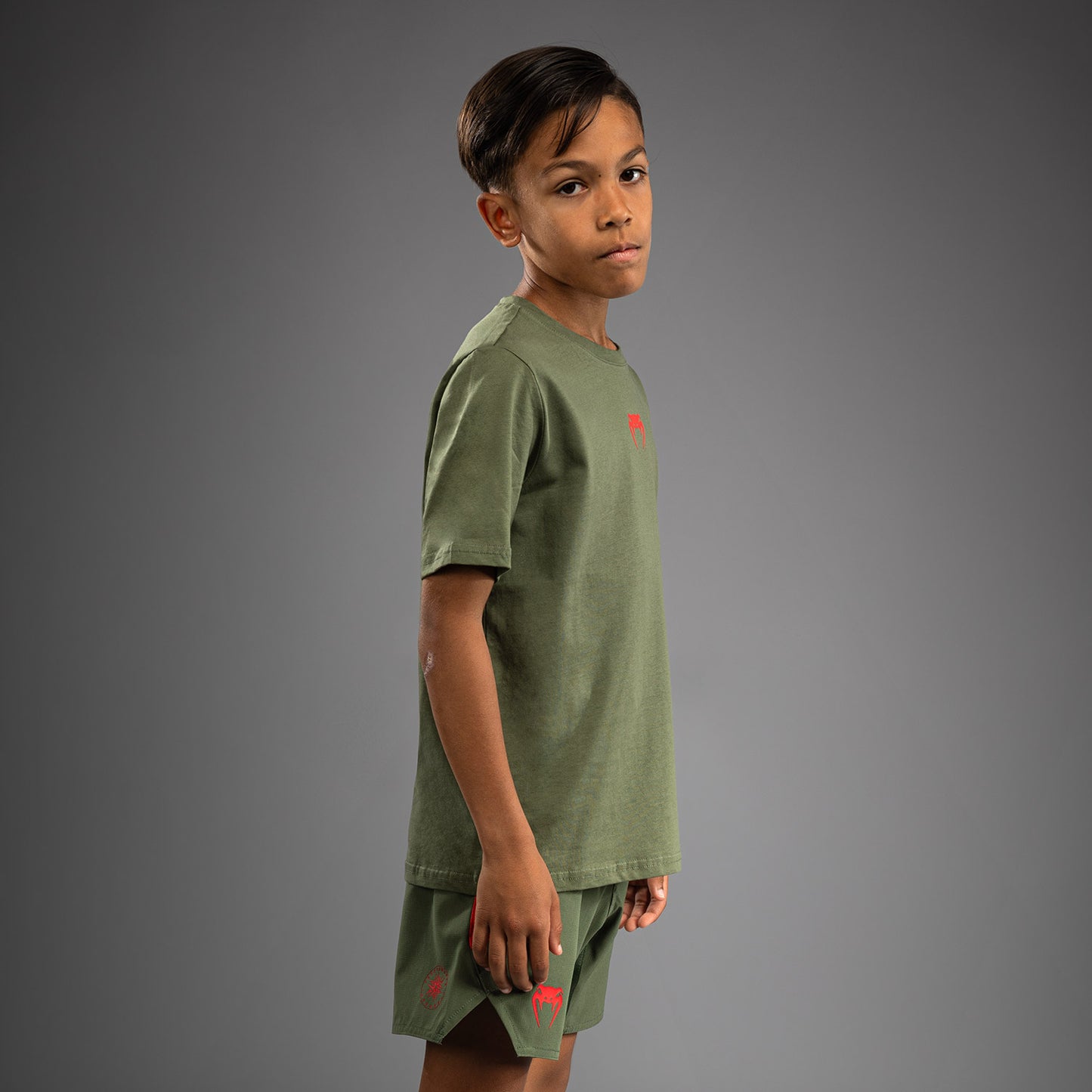 Venum Contender T-shirt voor Kinderen - Army Green/Orange