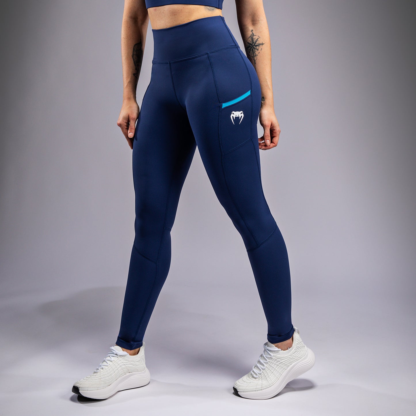 Venum x Top Rank Original Dames Volledige Lengte Leggings - Marineblauw
