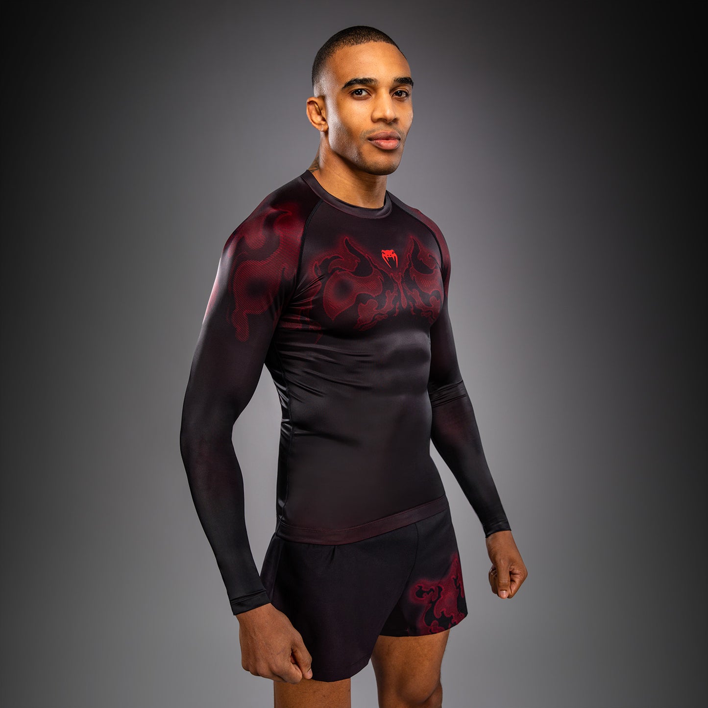 Venum Spectre Rashguard met lange mouwen – Zwart/Rood