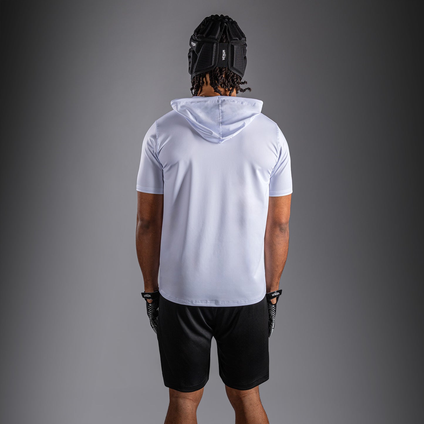 Venum Elite Dry Tech Hoodie met korte mouwen - Wit