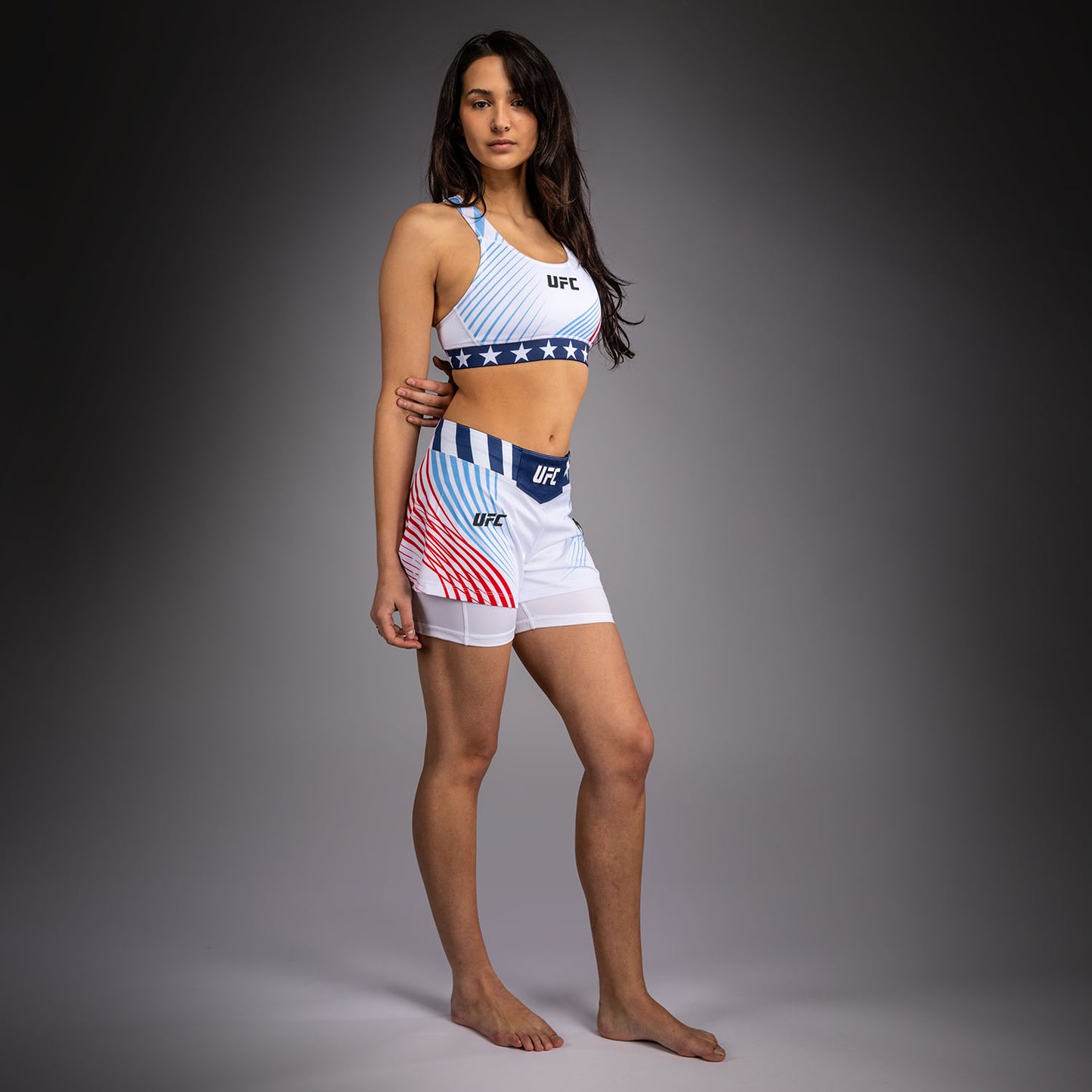 Official UFC Freedom 250 by Venum Authentic Fight Night Fight Shorts voor dames - Wit