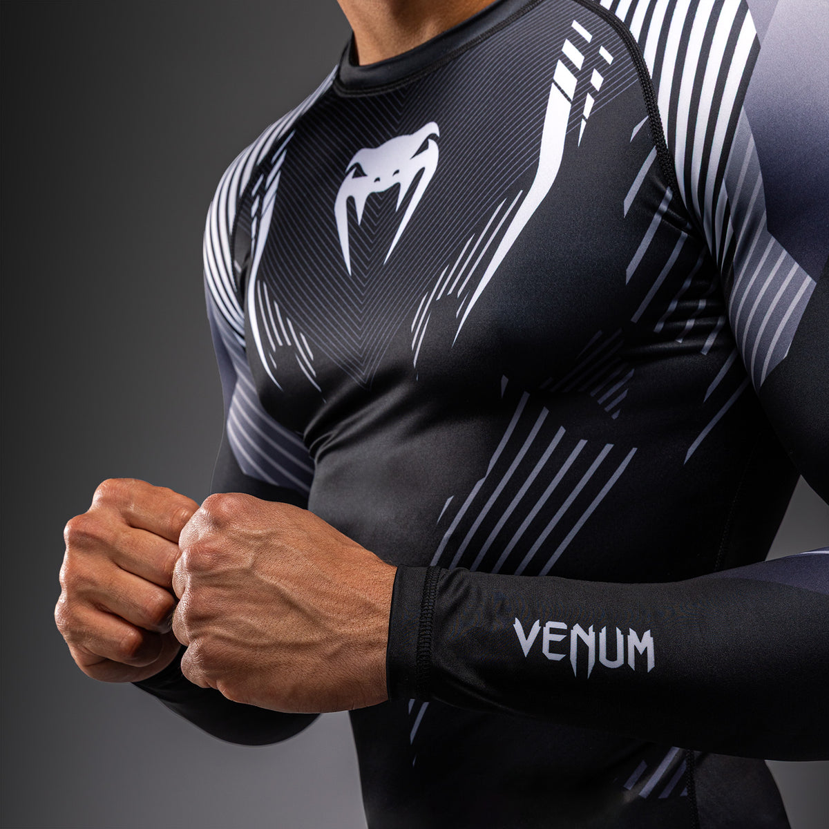 Venum No-Gi 6.0 Rashguard met lange mouwen - Zwart/Wit