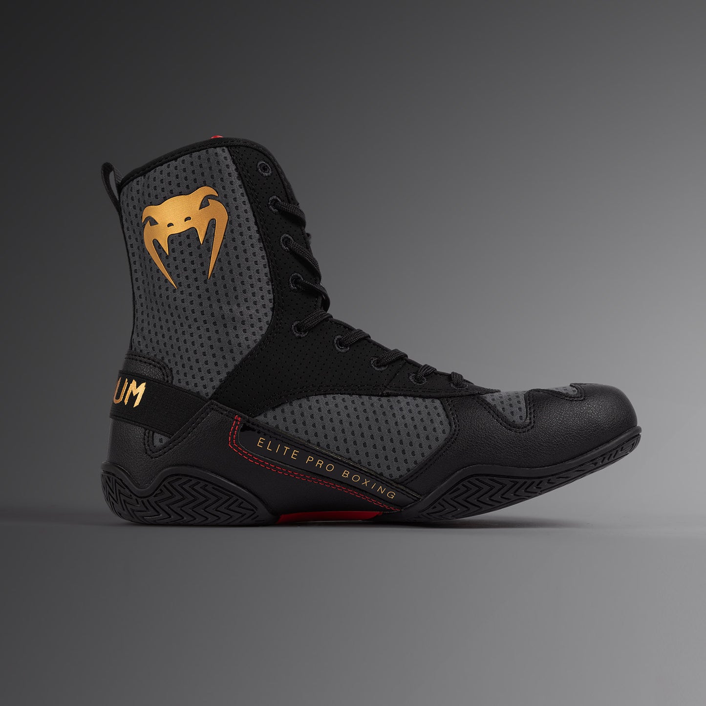 Venum Elite Boksschoenen - Stormgrijs/Goud