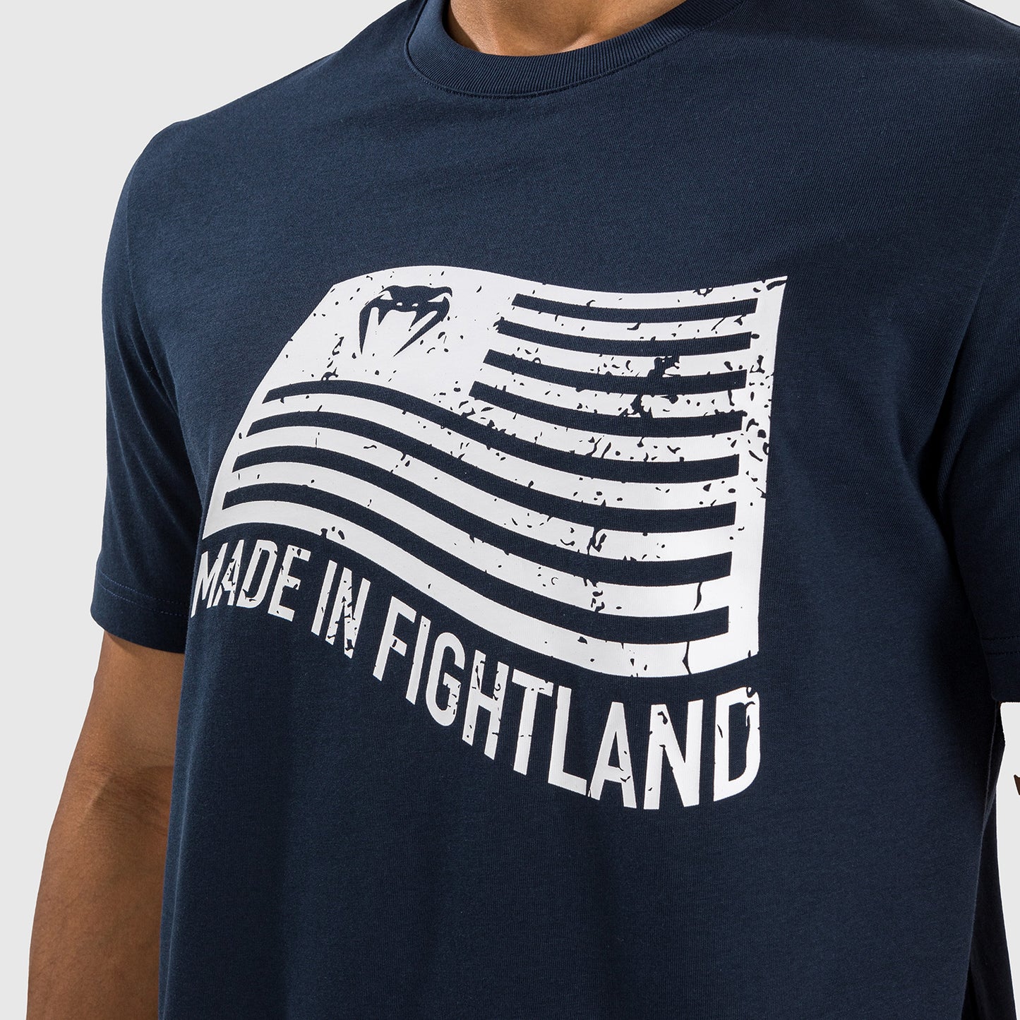 Venum Made in Fightland T-shirt - Marineblauw/wit