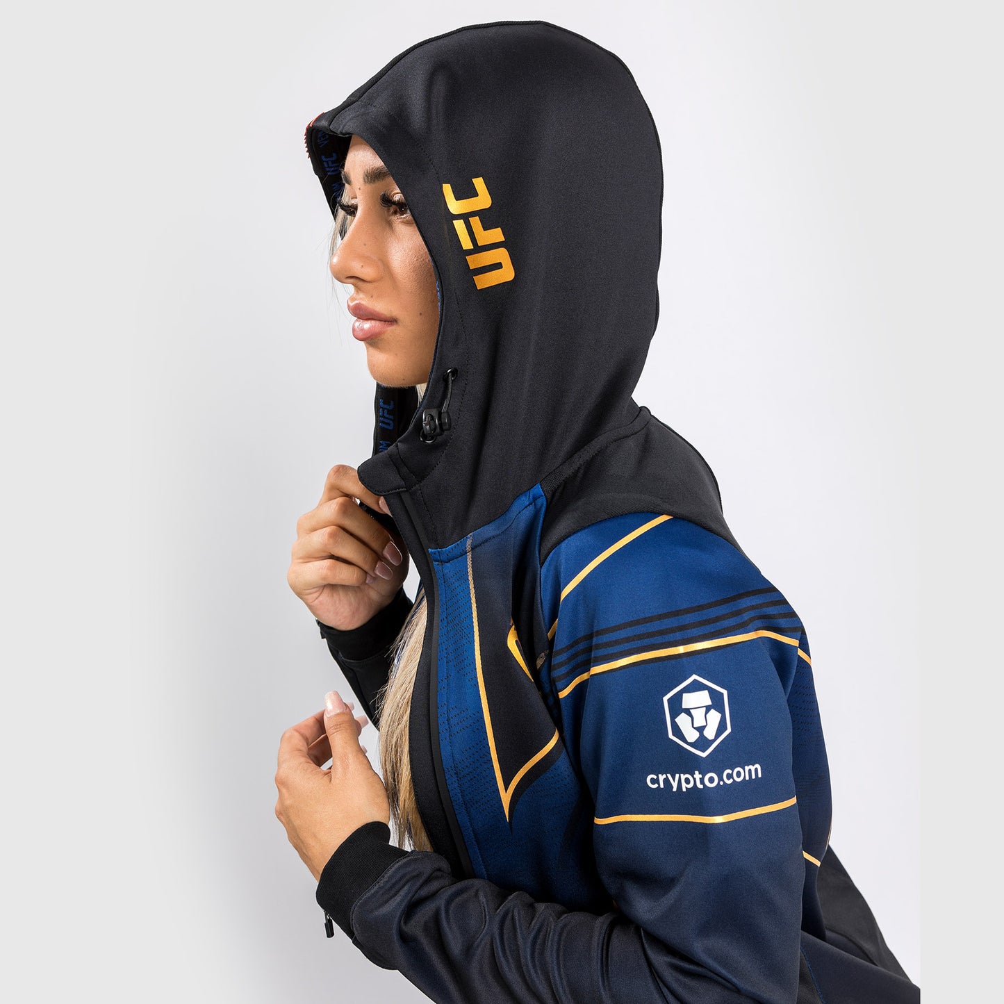 UFC Venum Authentic Fight Night 2.0 Walkout-hoodie voor dames - Midnight Edition - Champion