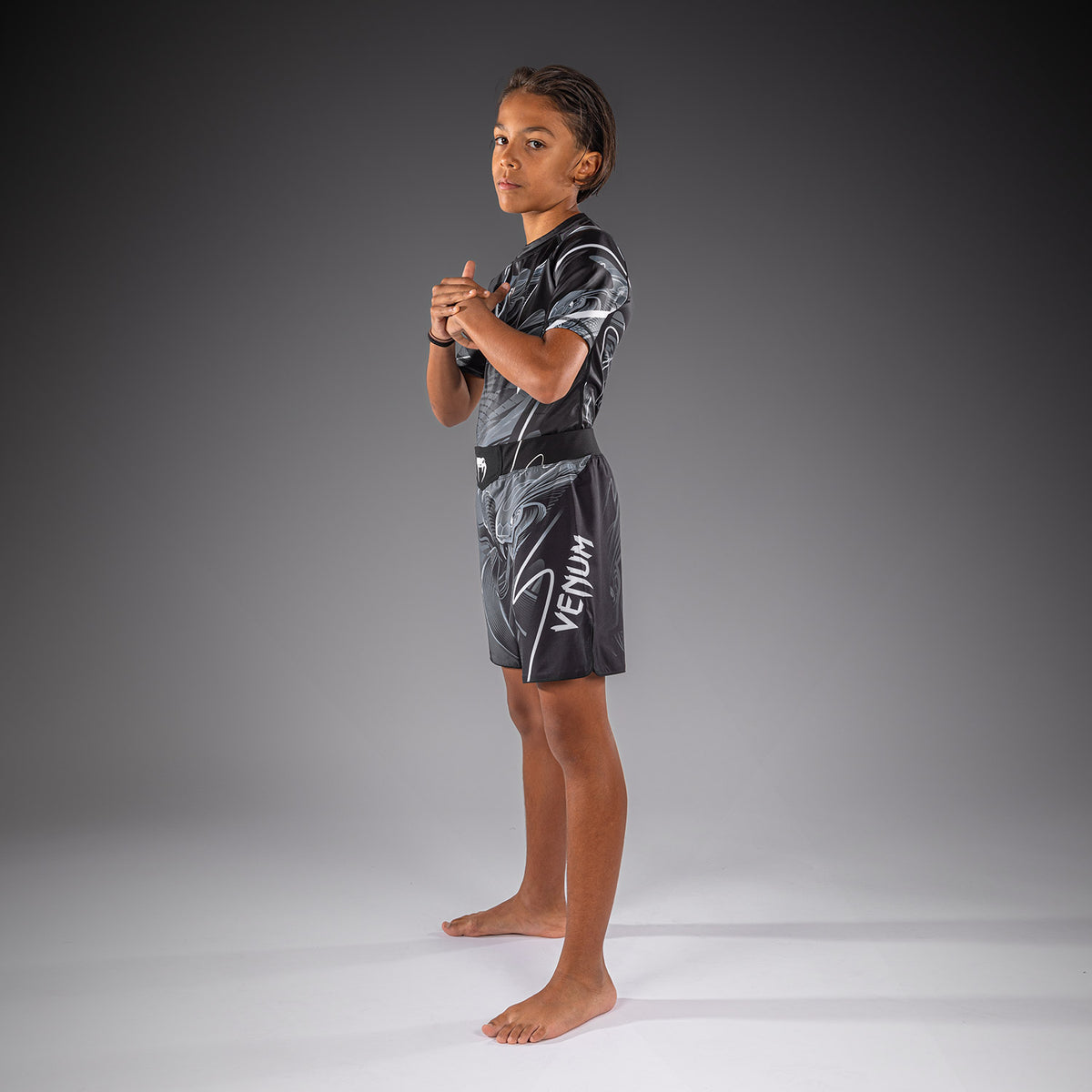 Venum Crimson Viper 2.0 Fightshort voor kinderen - Zwart/Grijs