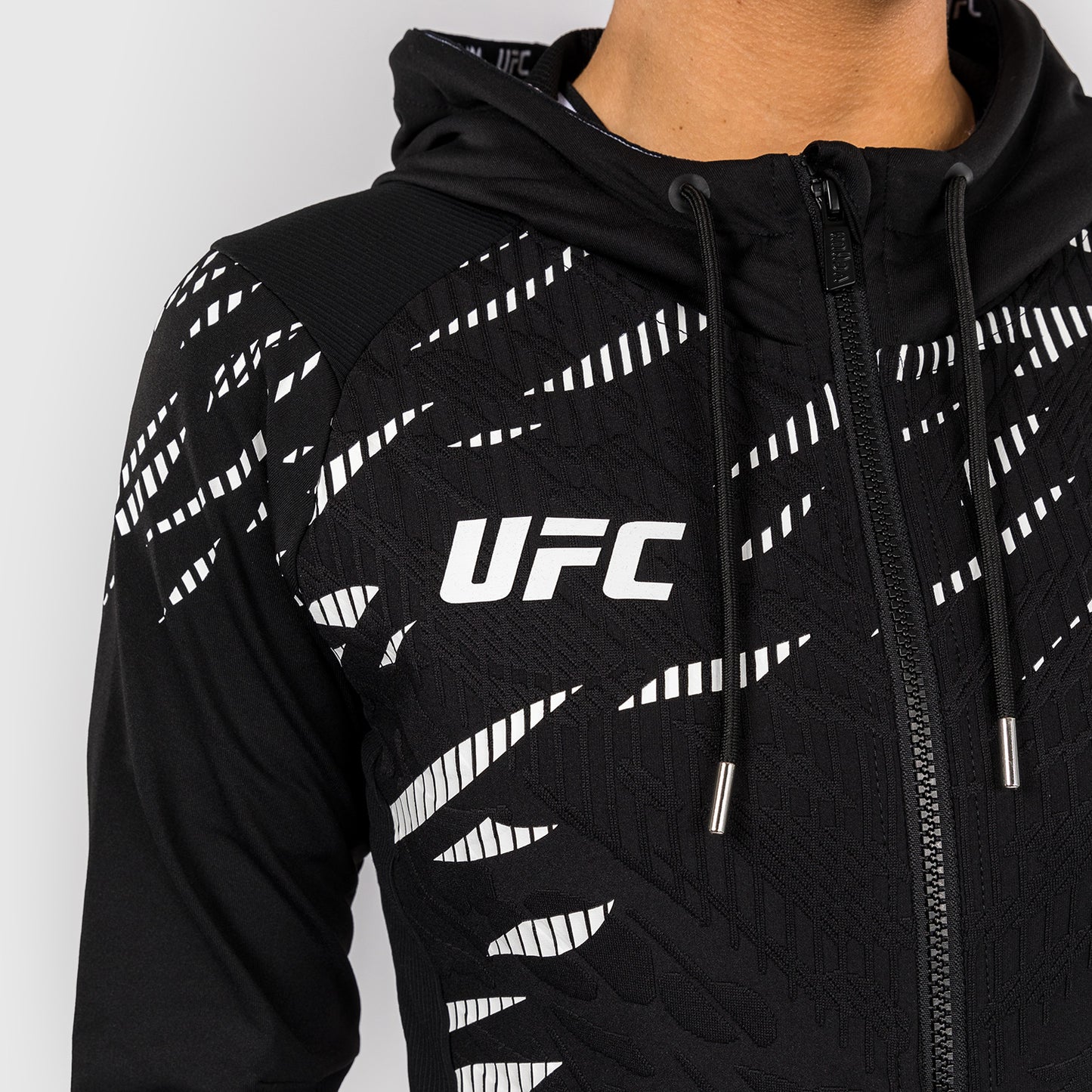 UFC Fusion by Venum Personalized Authentic Fight Night Hoodie voor Dames - Zwart