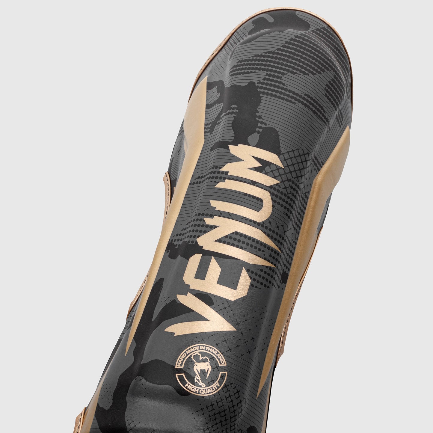 Venum Elite Scheenbeschermer - Goud Camo