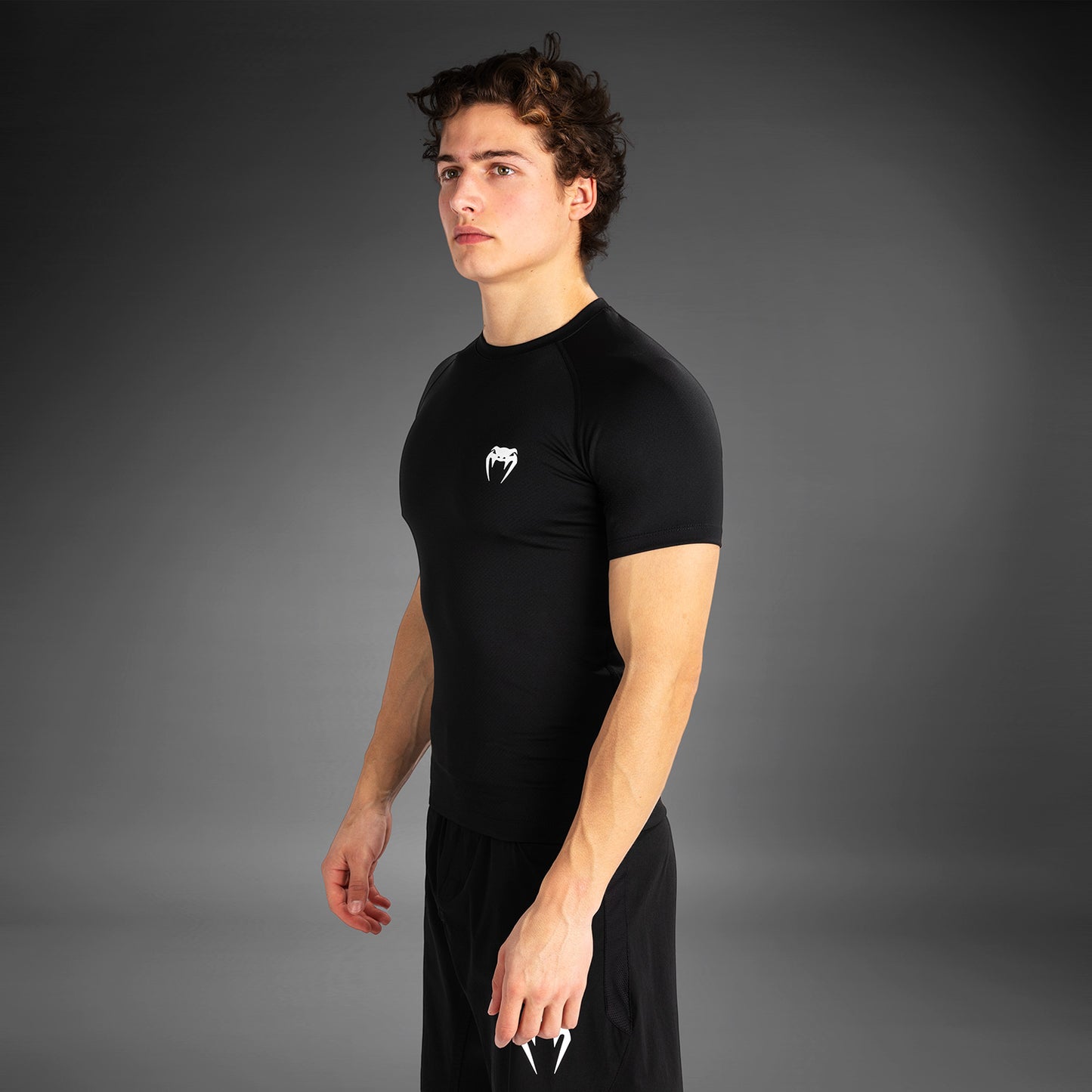 Venum Contender Heren Rashguard met korte mouwen - Zwart/Wit