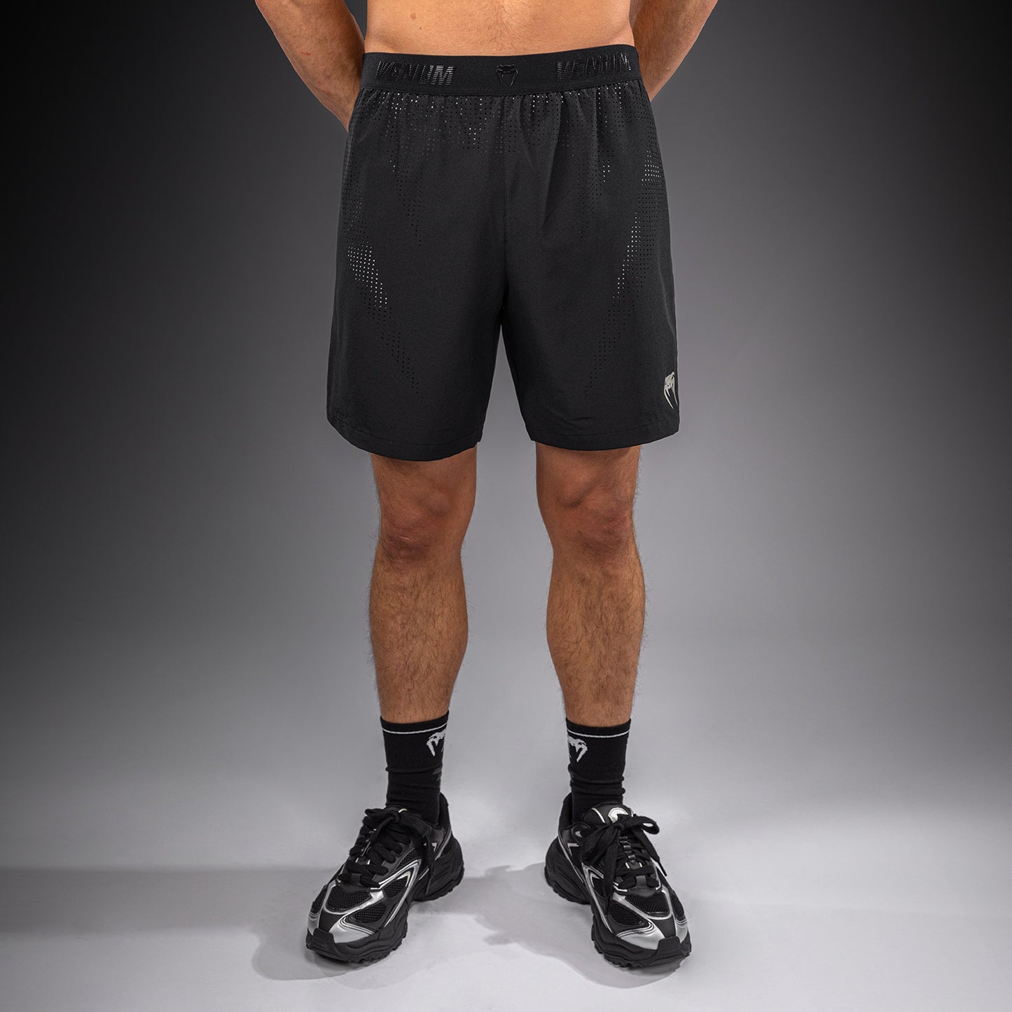 Venum Lazer hybride trainingsshort - Zwart/Grijs