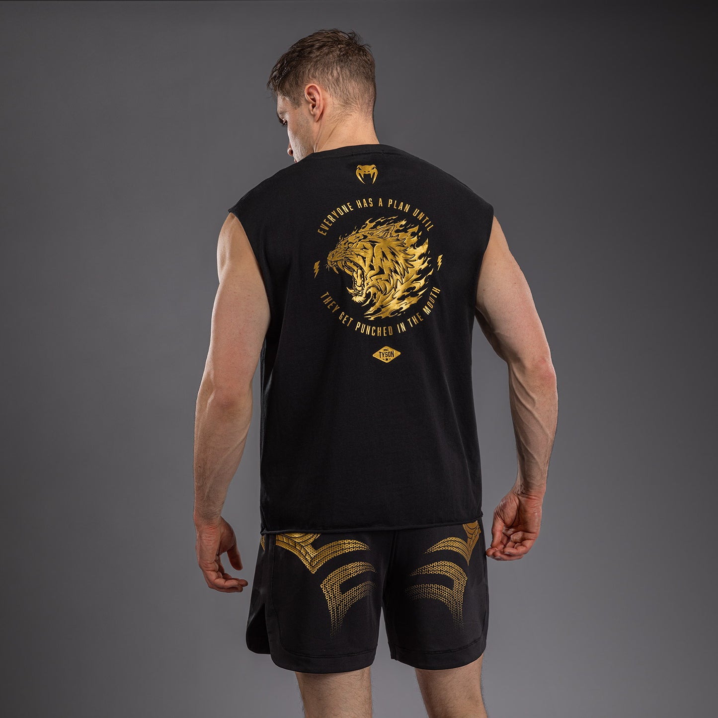 Venum x Mike Tyson Tiger Mouwloos T-shirt - Zwart/Goud