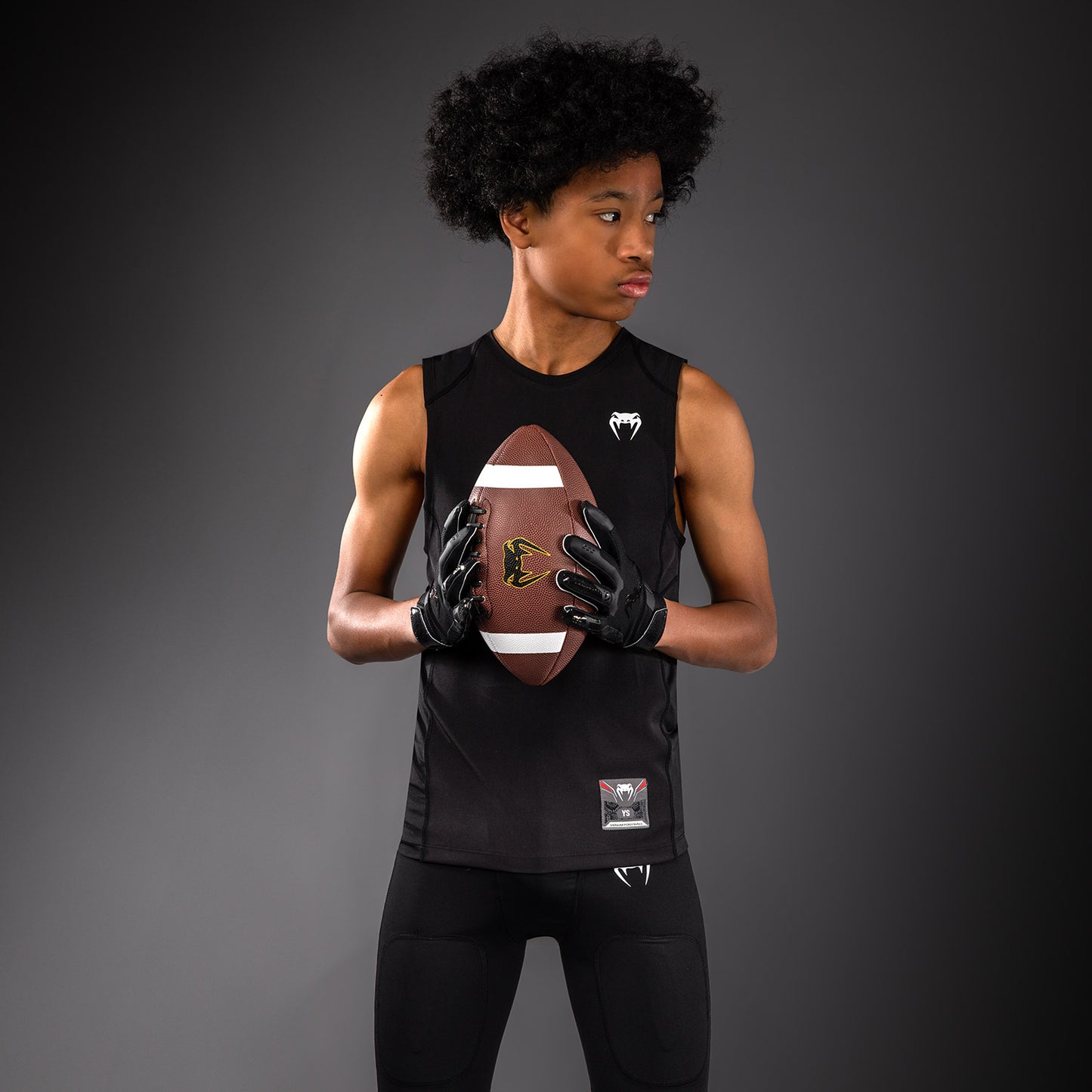 Venum Elite Football Mouwloos Compressie T-shirt voor kinderen - Zwart