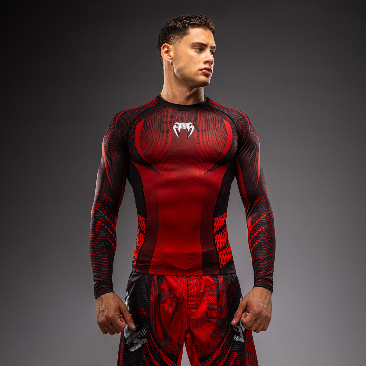 Venum Galactic 3.0 Rashguard met lange mouwen - Rood/Zilver