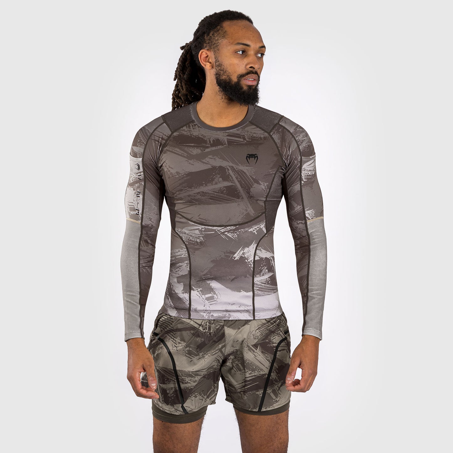 Venum Electron 3.0 Rashguard lange mouw - Zand