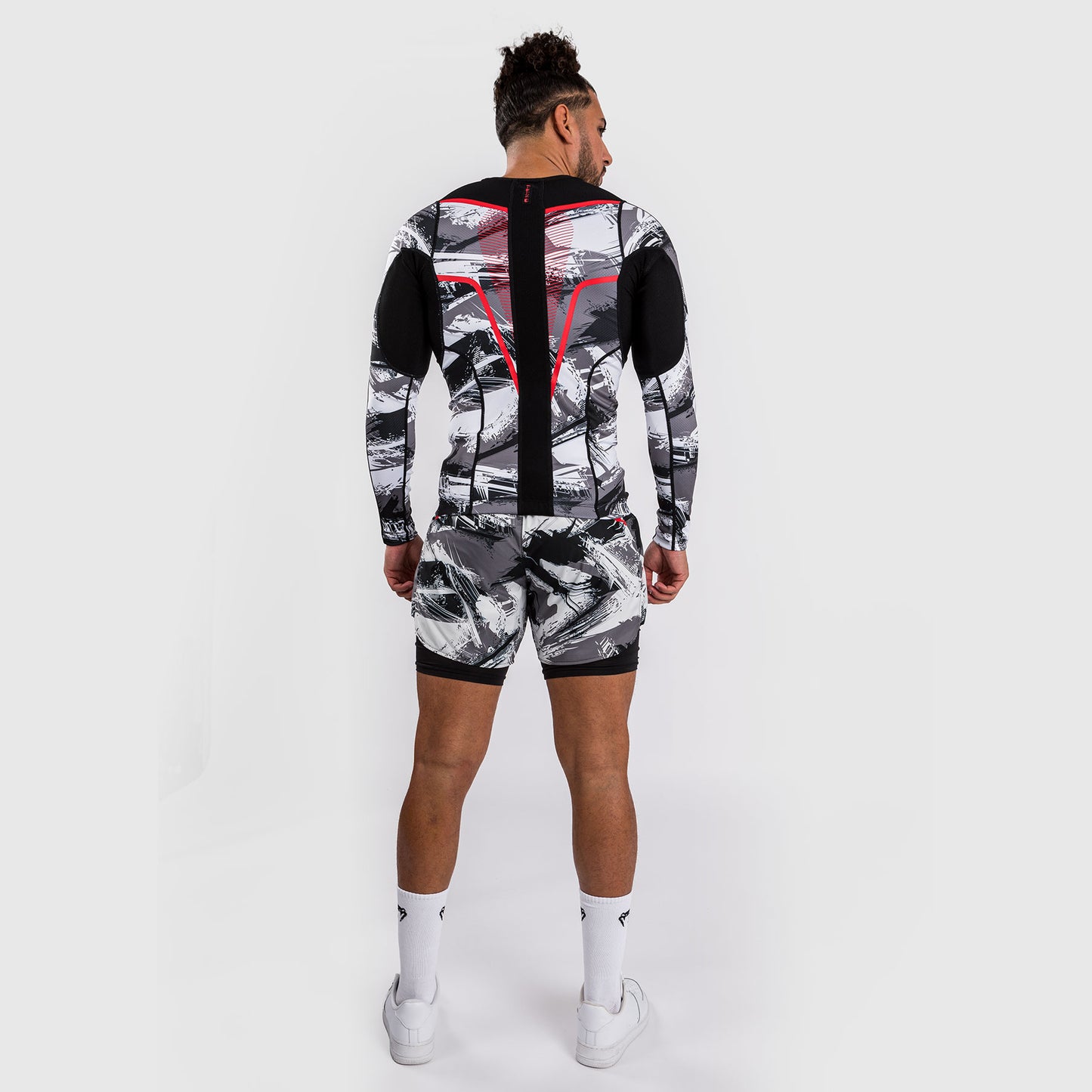 Venum Electron 3.0 Rashguard lange mouw - Grijs/Rood
