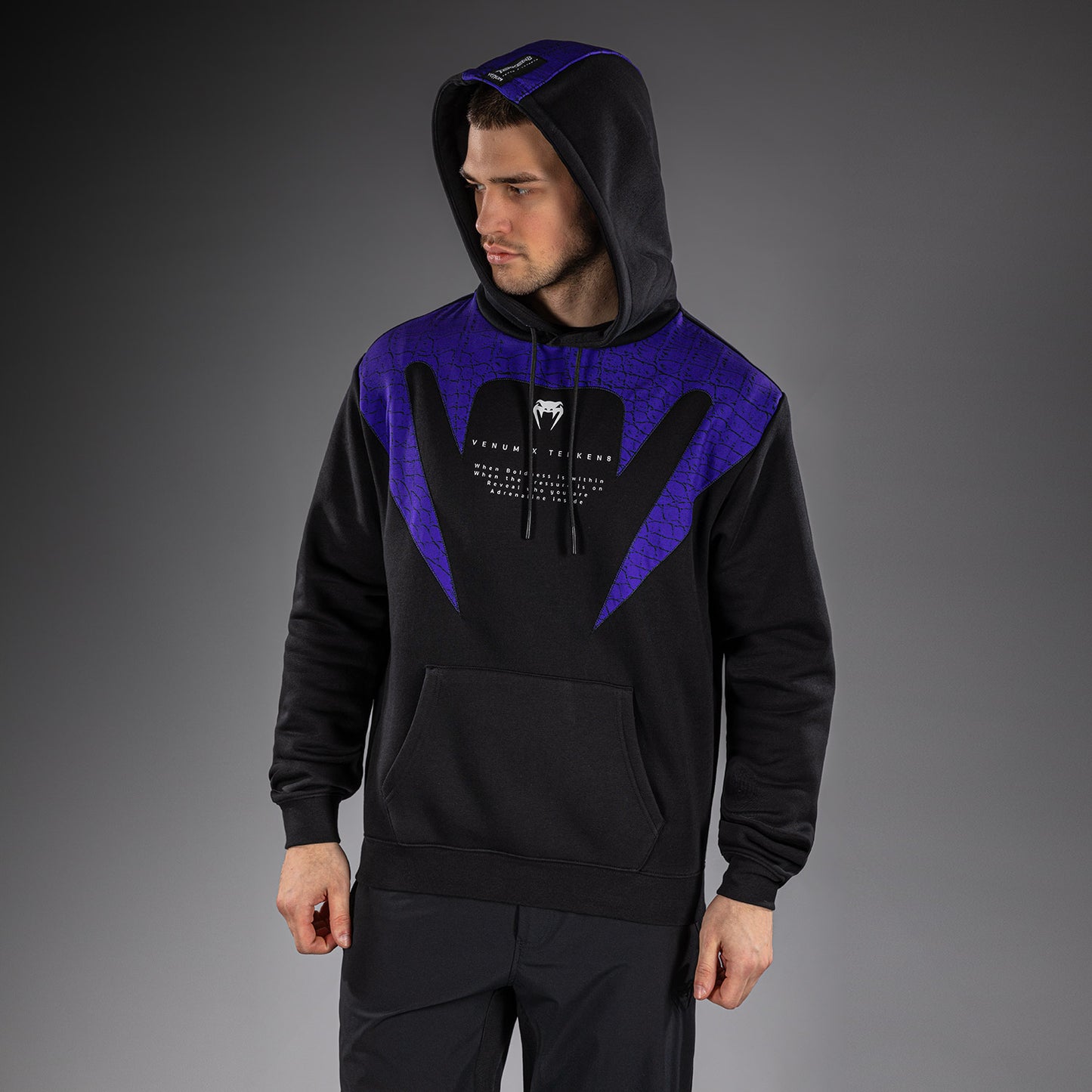 Venum x TEKKEN 8 Hoodie met Rits - Kazuya - Zwart/Paars