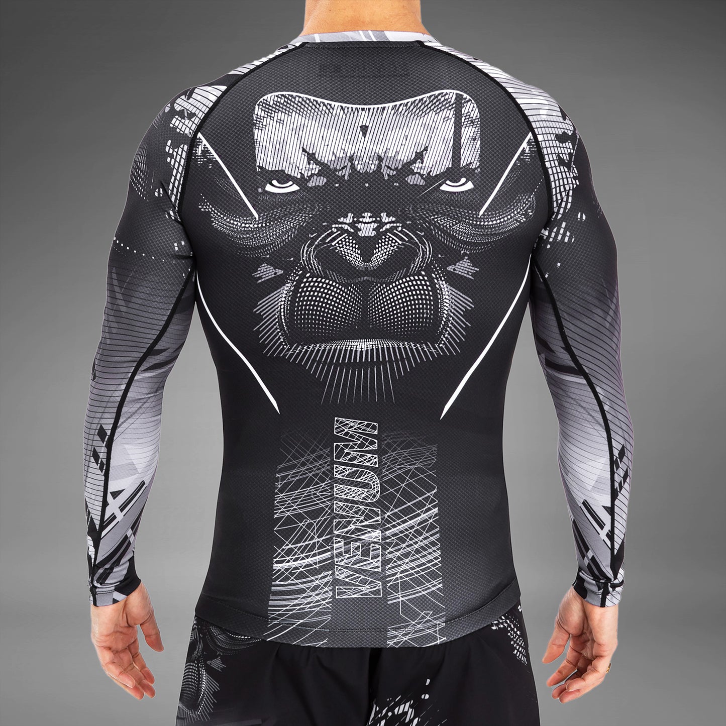 Venum Gorilla Jungle Rashguard Lange Mouwen - Zwart/Wit