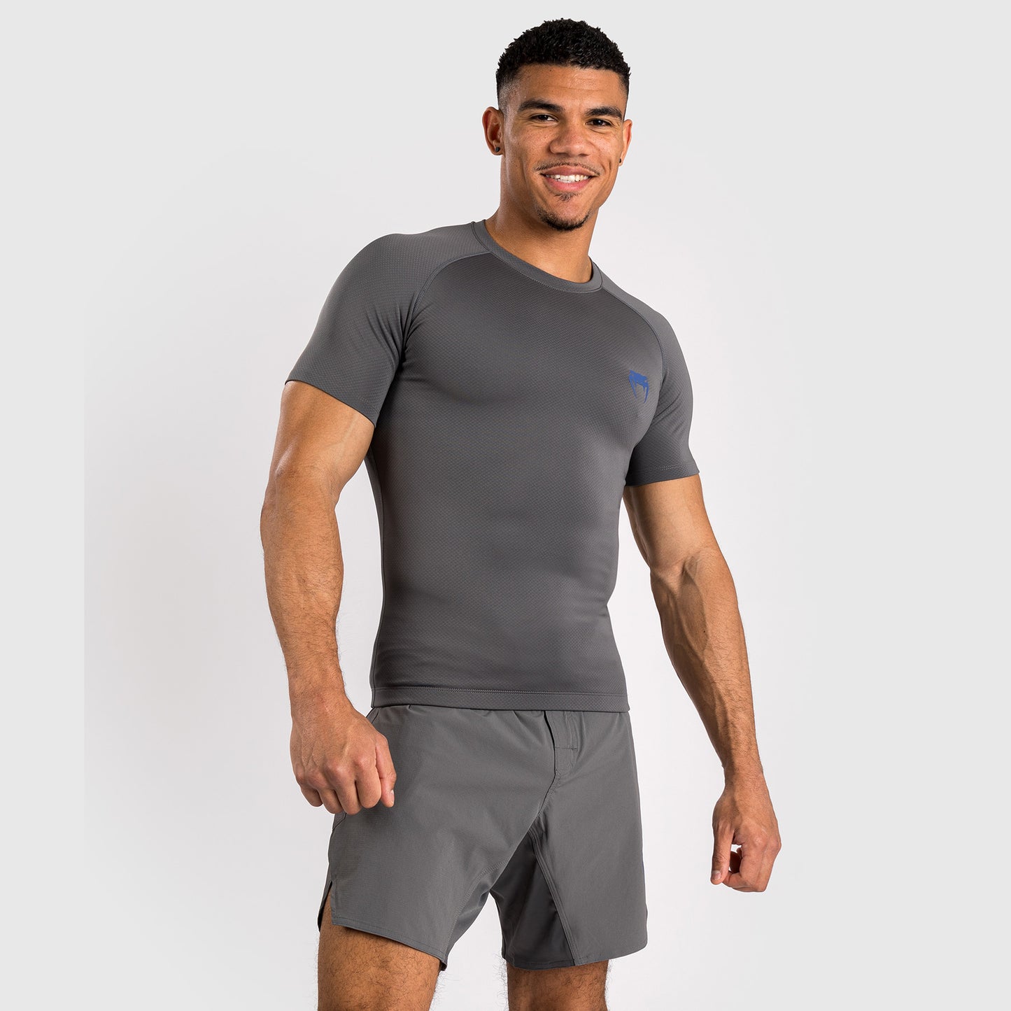 Venum Contender Heren Rashguard met korte mouwen - Grijs