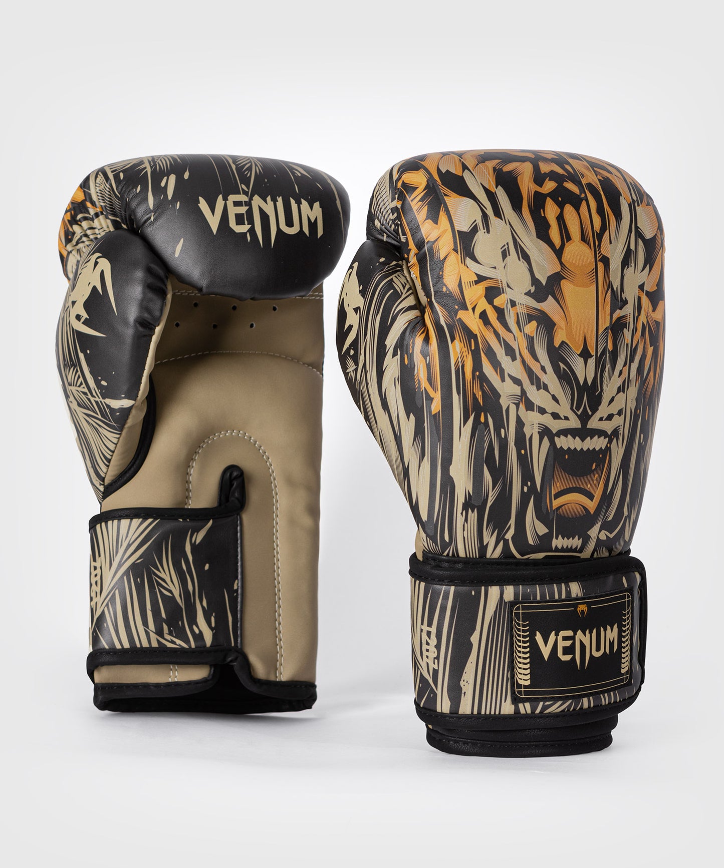 Venum Tiger Bokshandschoenen - Zwart / Neon Oranje