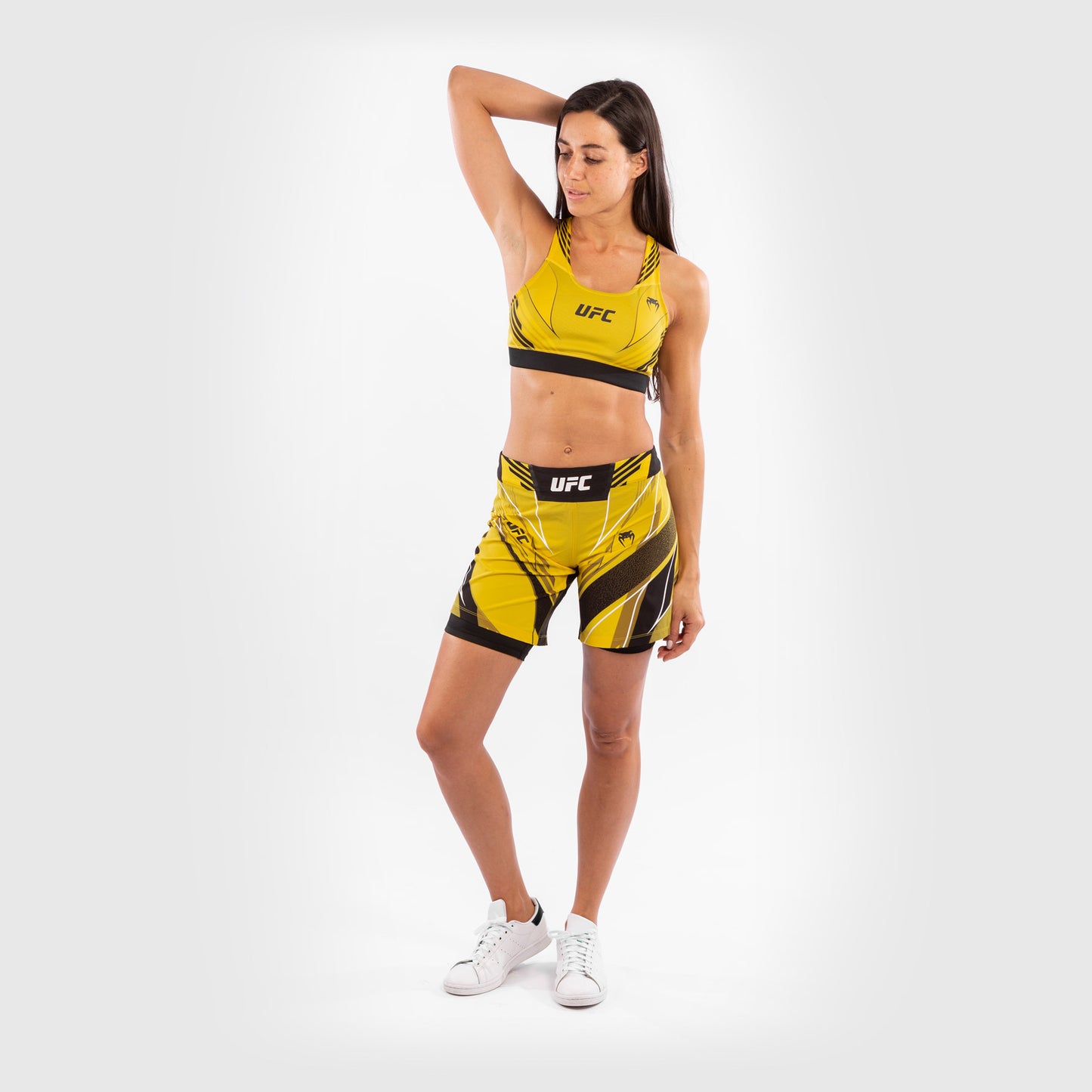 UFC Venum Authentic Fight Night Damesshort - Long Fit - Geel