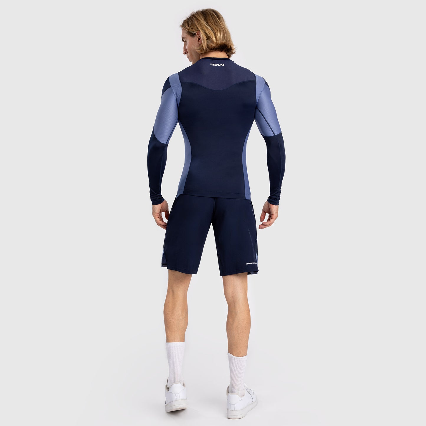 Venum Tempest Heren Rashguard Met Lange Mouwen - Marineblauw/Blauw