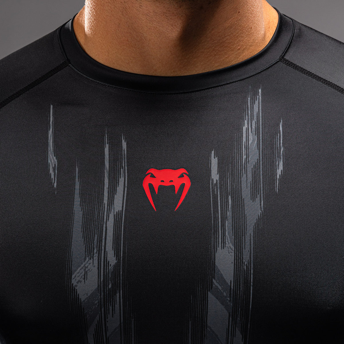 Venum Demon Rashguard met Lange Mouwen - Zwart/Grijs