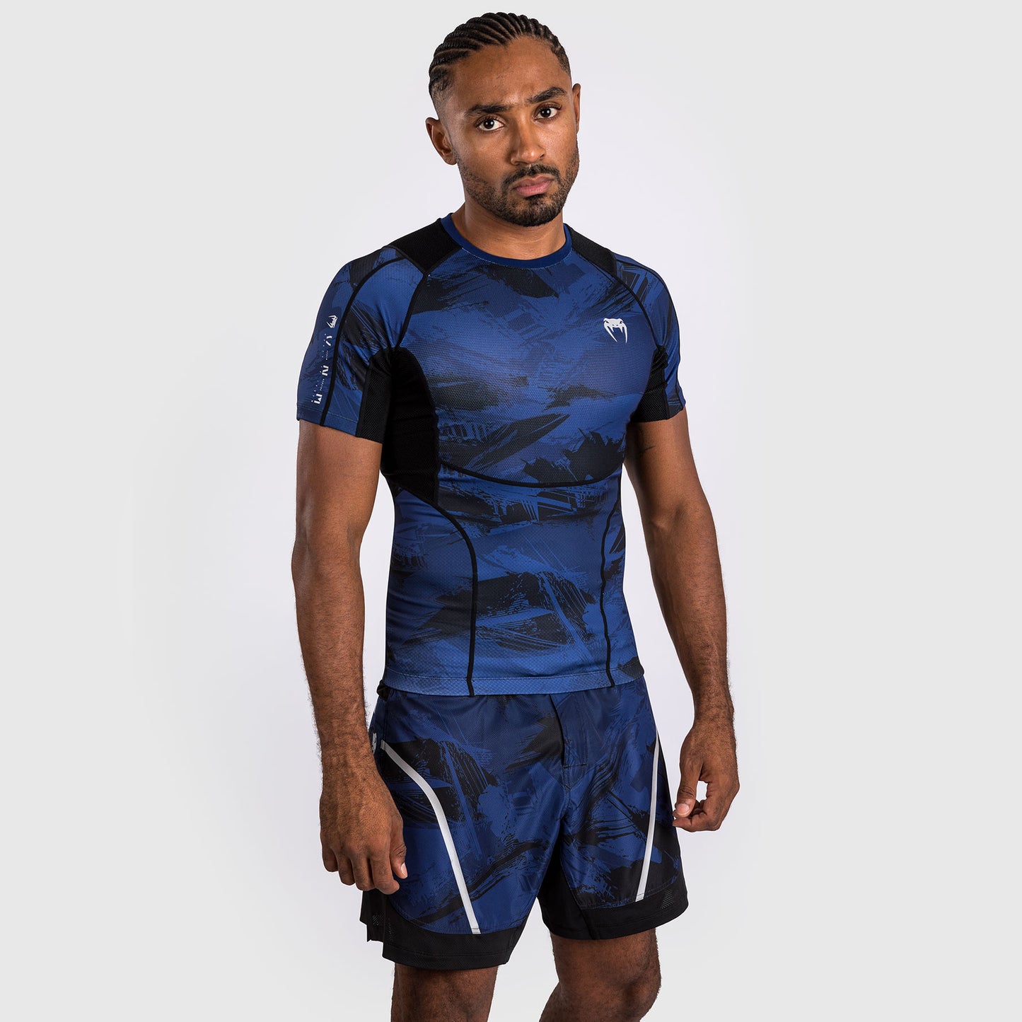 Venum Electron 3.0  Rashguard korte mouw - Marineblauw