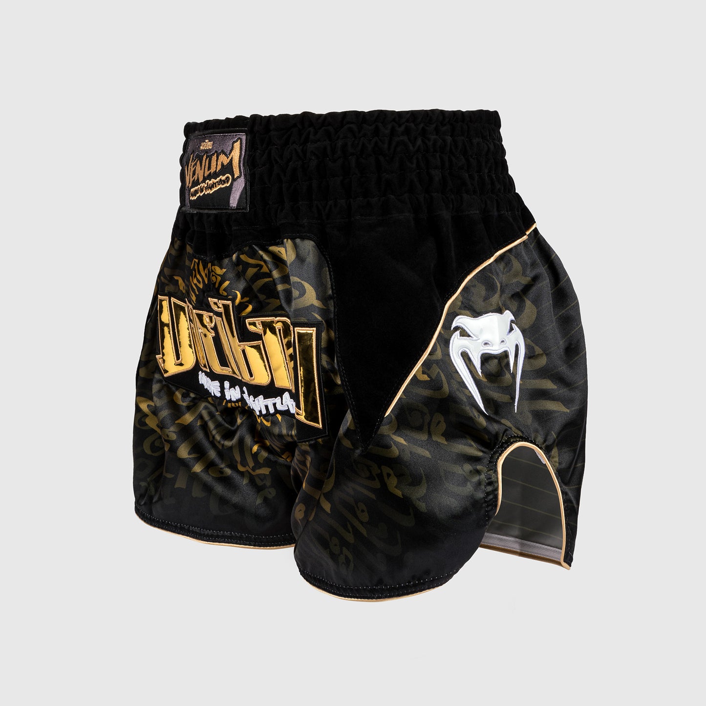 Venum Attack Muay Thai Broek - Zwart/Goud
