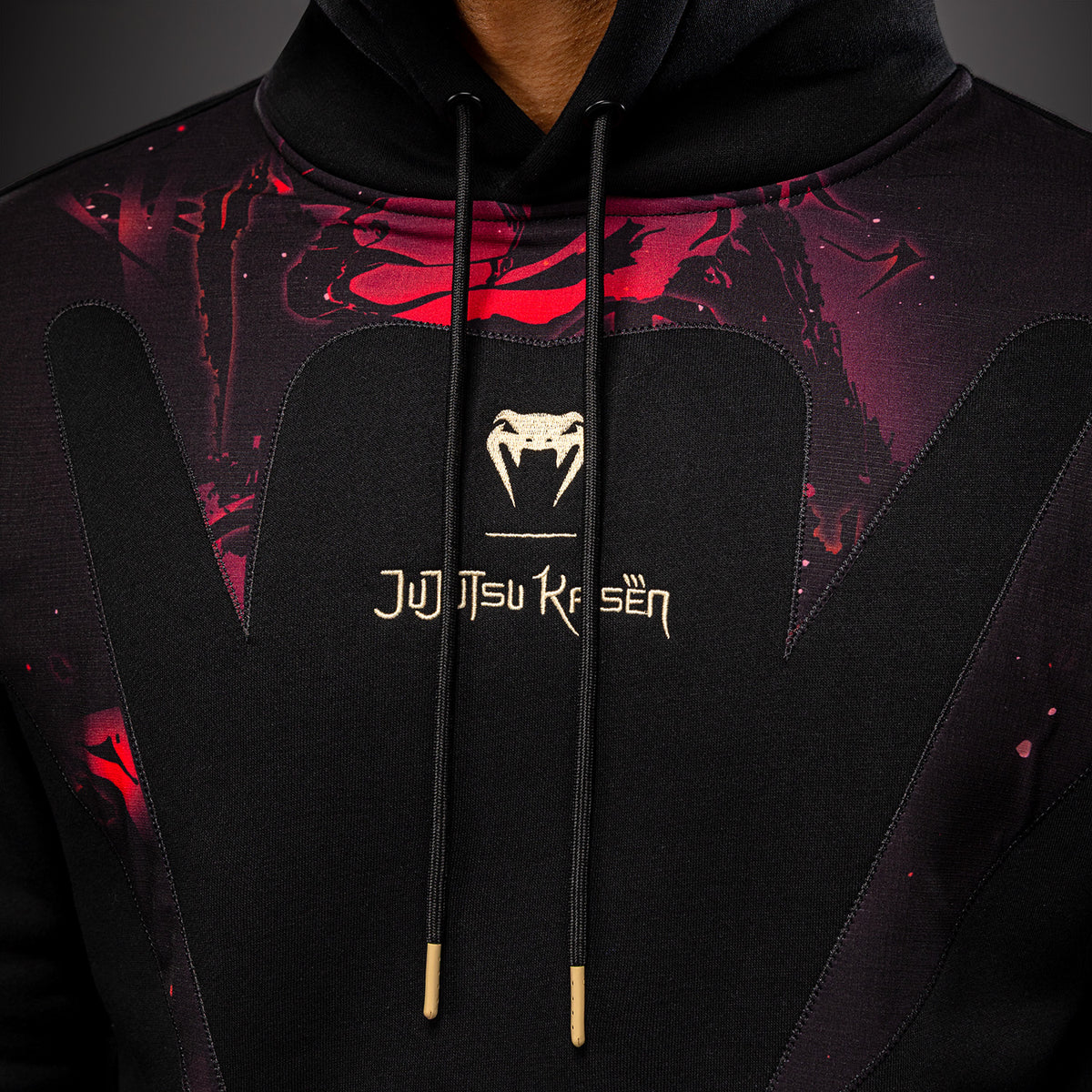 Jujutsu Kaisen x Venum Itadori Hoodie – Zwart/Rood
