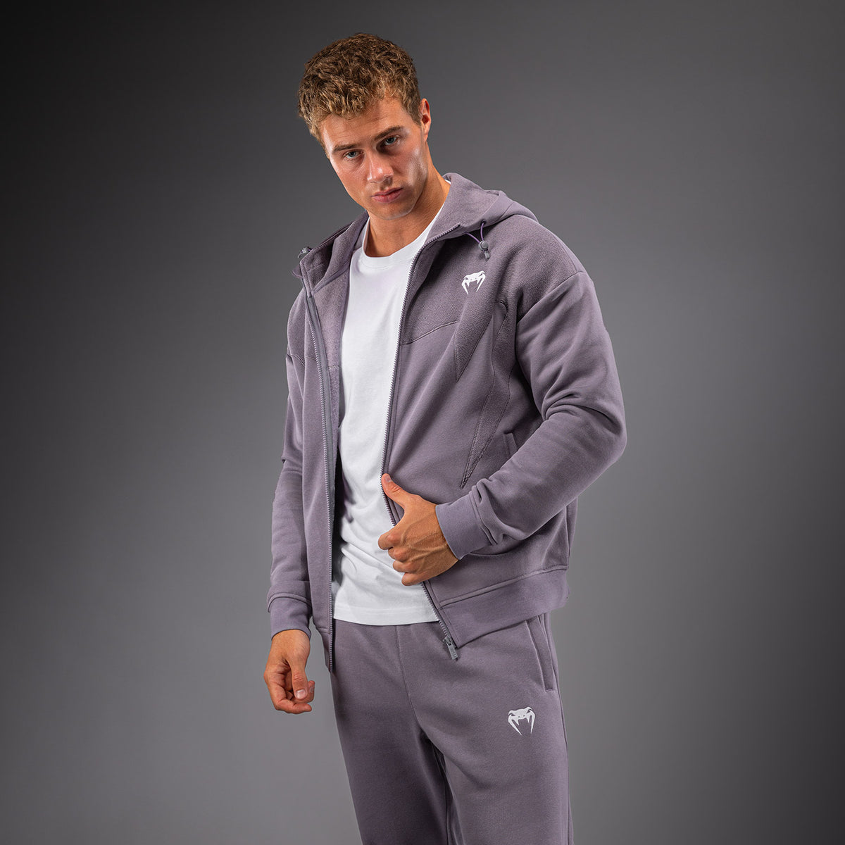 Venum Attack Fleece & Weave Trainingsjack - Lavendelgrijs