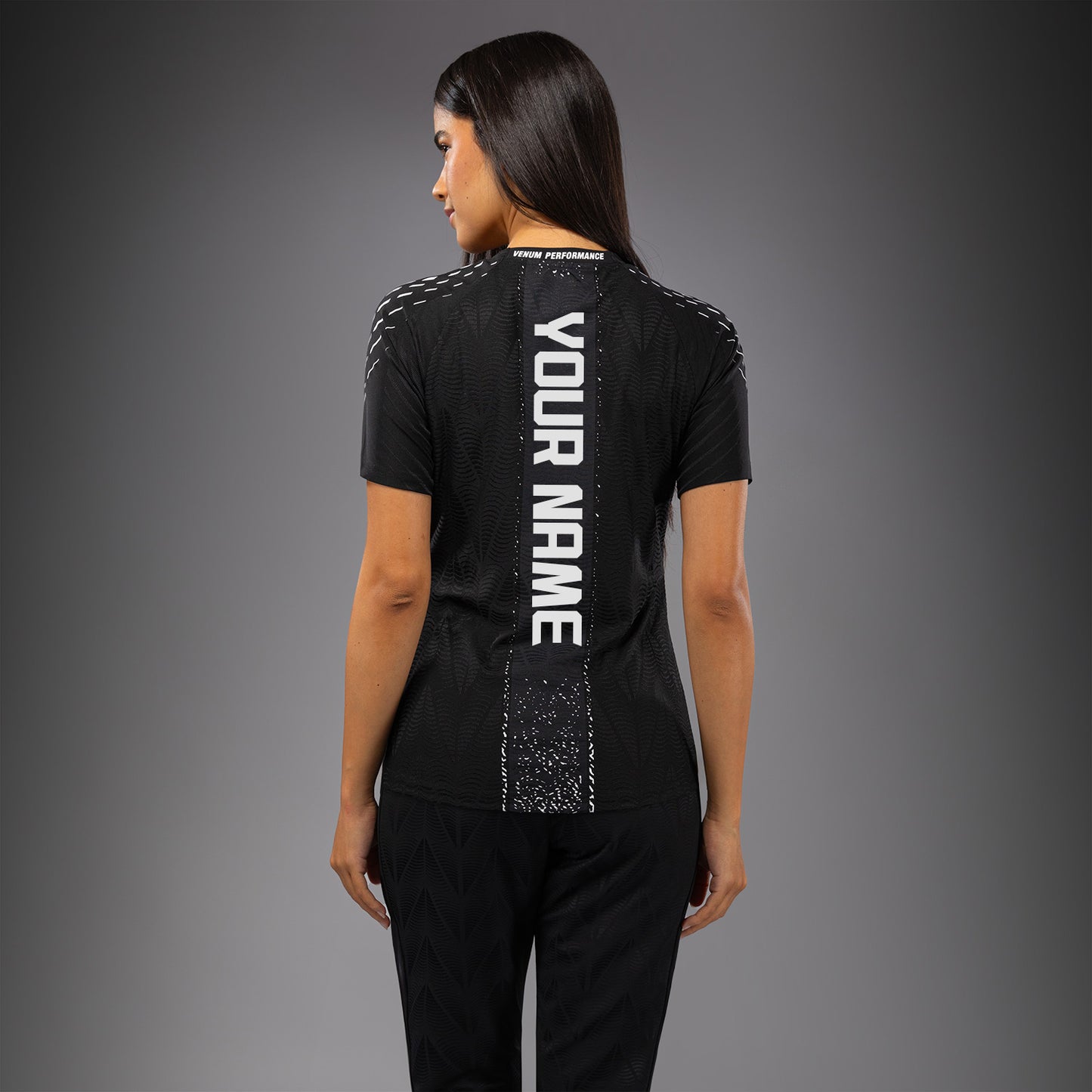 UFC Zenith by Venum Authentic Fight Night Officieel Walkout-shirt Dames Personalized - Zwart