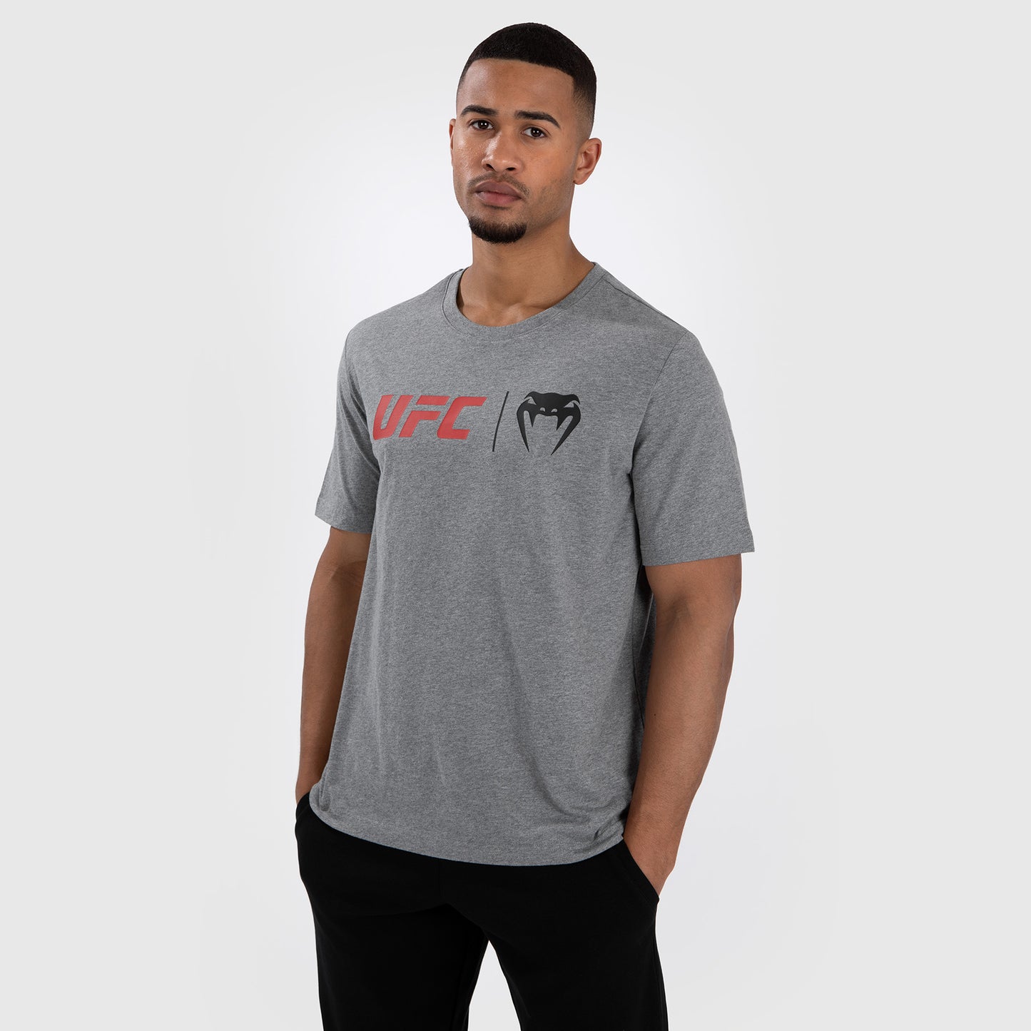 UFC Venum Klassiek  T-shirt - Grijs/Rood
